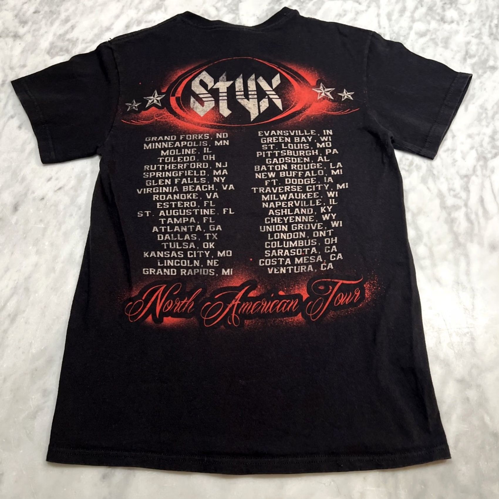 Delta VINTAGE Delta Shirt Mens S Black Styx Renegade Wanted Dead Alive Tour Men Double Sided Tag Size US S / EU 44-46 / 1 - 3 Thumbnail