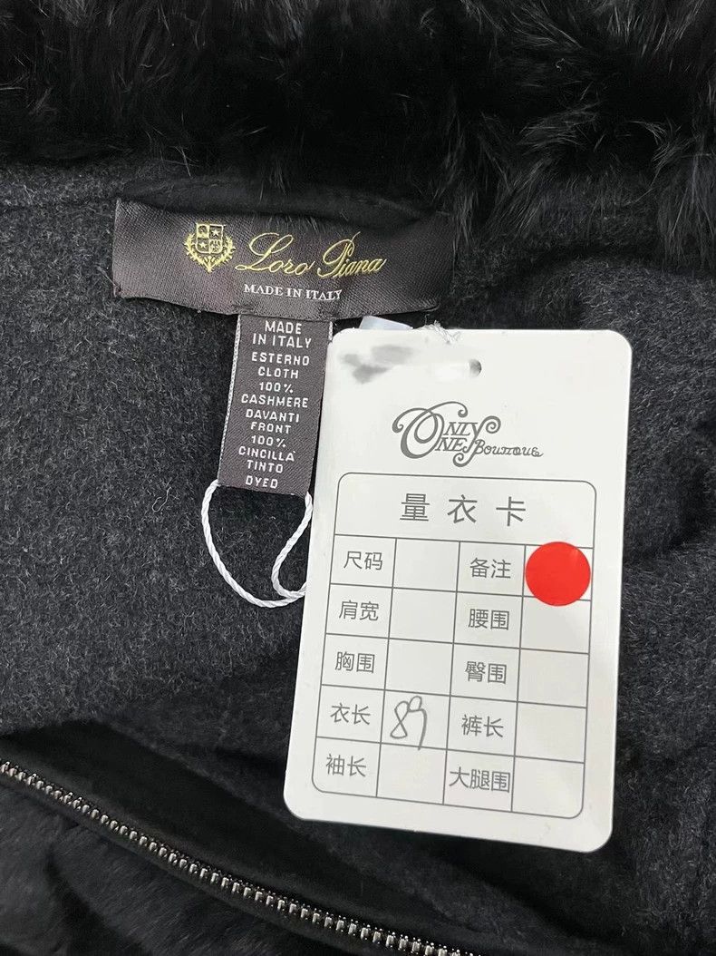 Loro Piana LORO PIANA Black cashmere and dragon cat fur cloak coat, Size M / US 6-8 / IT 42-44 - 9 Thumbnail
