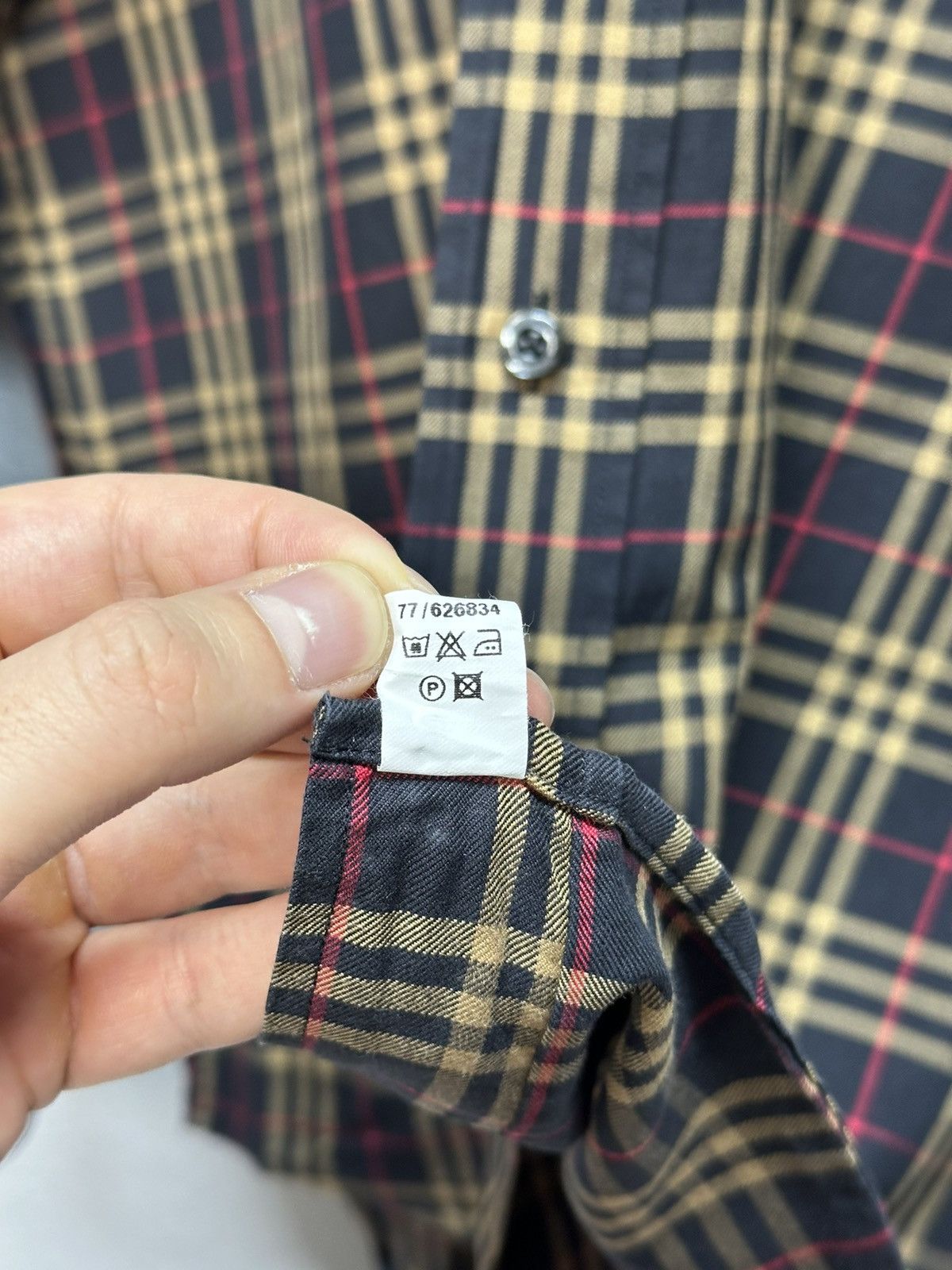 Burberry × Vintage Vintage Burberry Nova Check Cotton Shirt Button Up Archival Size US L / EU 52-54 / 3 - 9 Thumbnail