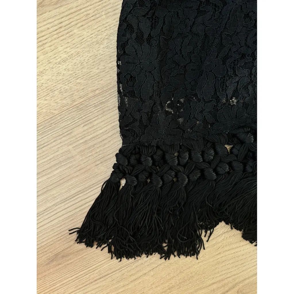Dolce & Gabbana D & G Black Lace Fringe Corset Strapless Mini Dress Size40IT Size S / US 4 / IT 40 - 4 Thumbnail