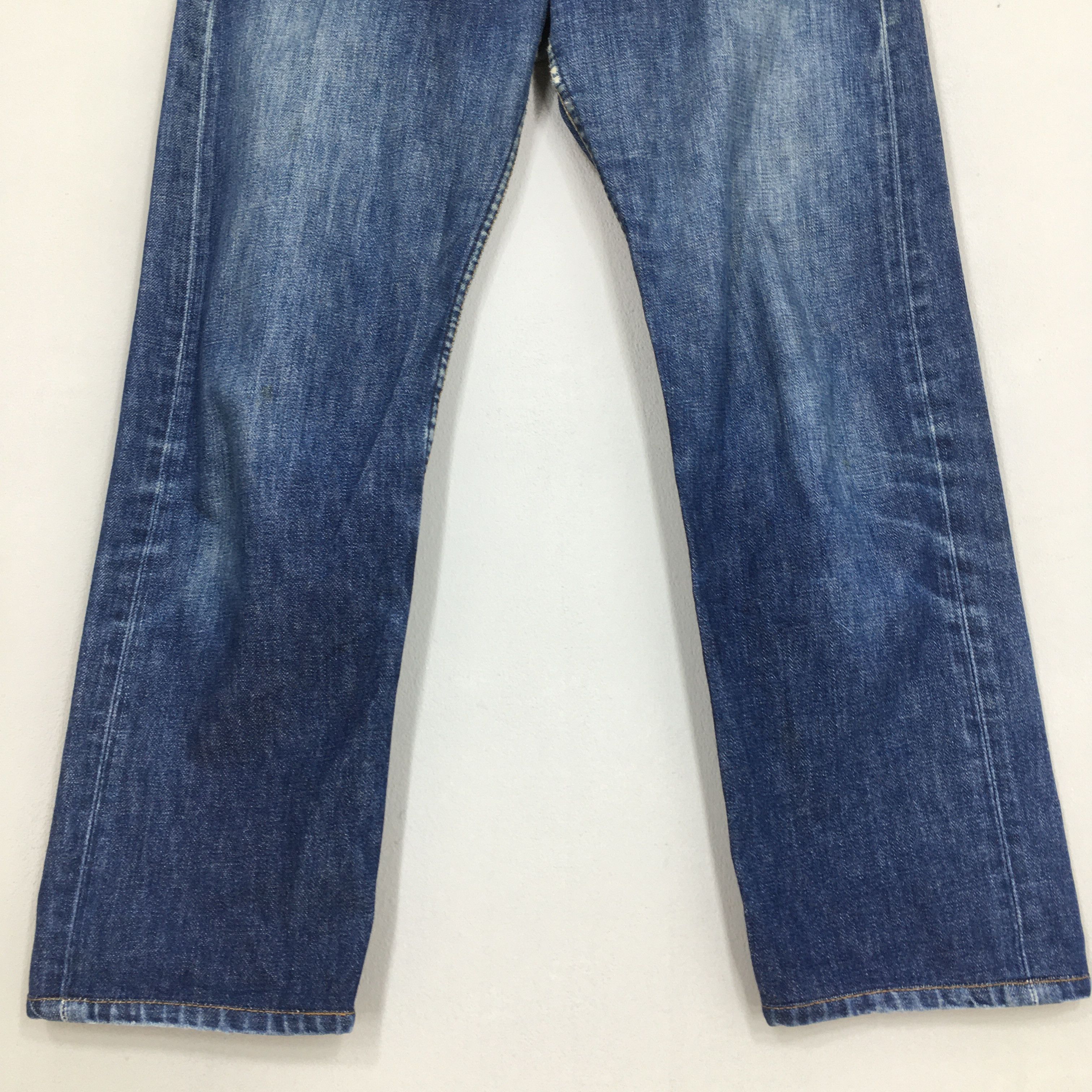 Levi's Size 29x26.5 Vintage 90s Levi's 501 Faded Blue Jeans S740 Size US 29 - 4 Thumbnail
