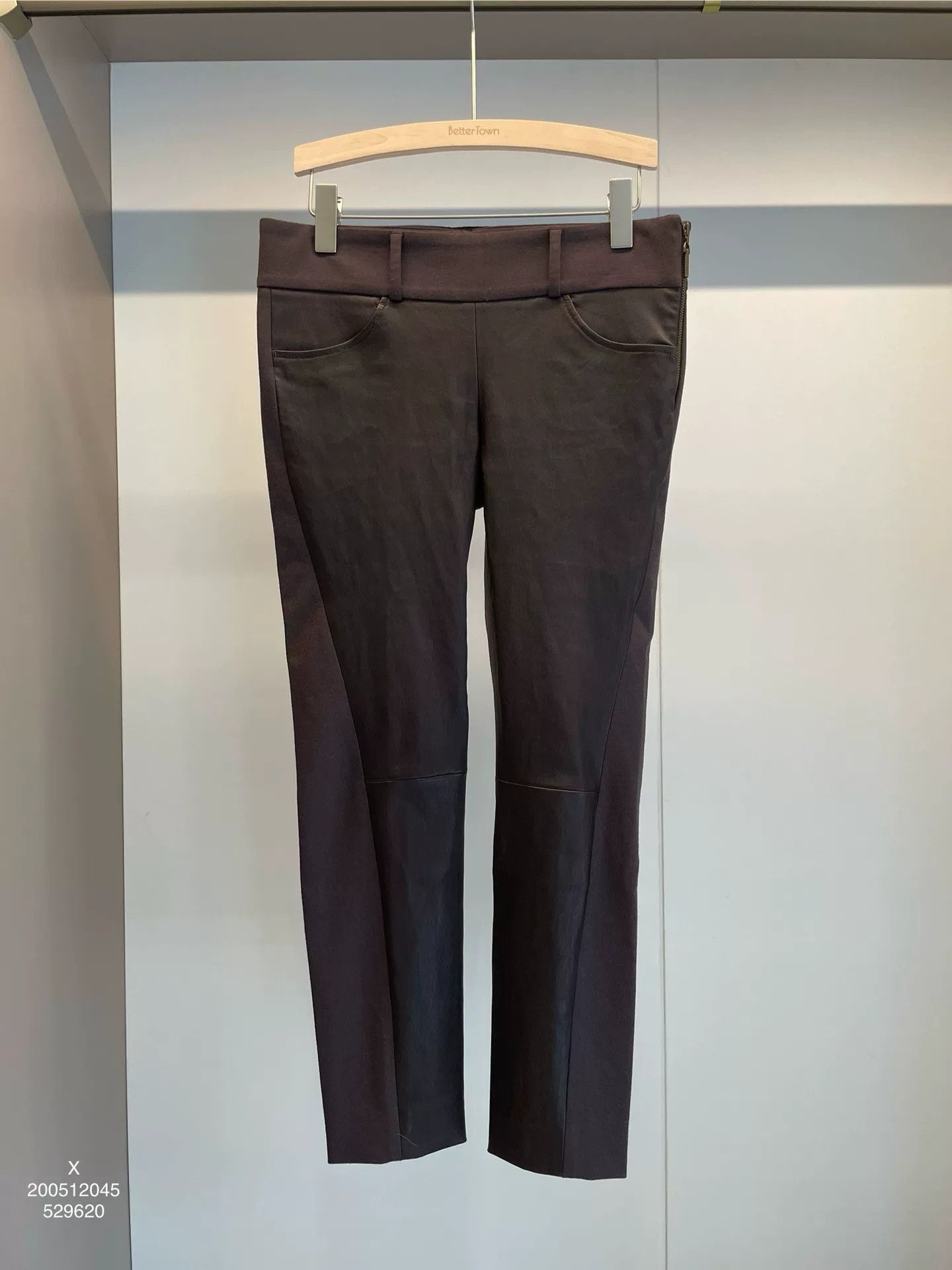 Loro Piana Brunello Cucinelli Brown Wool Leather Pants Size US 36 / EU 52 - 1 Thumbnail