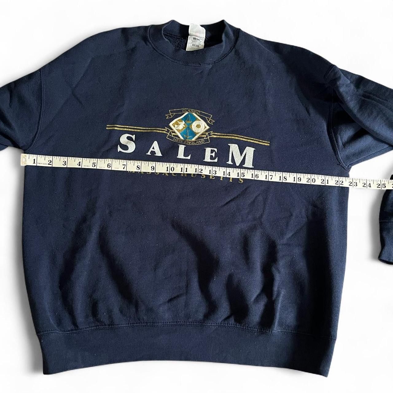 Vintage VINTAGE • 90s Salem Massachusetts new england navy crewneck Size L / US 10 / IT 46 - 4 Thumbnail