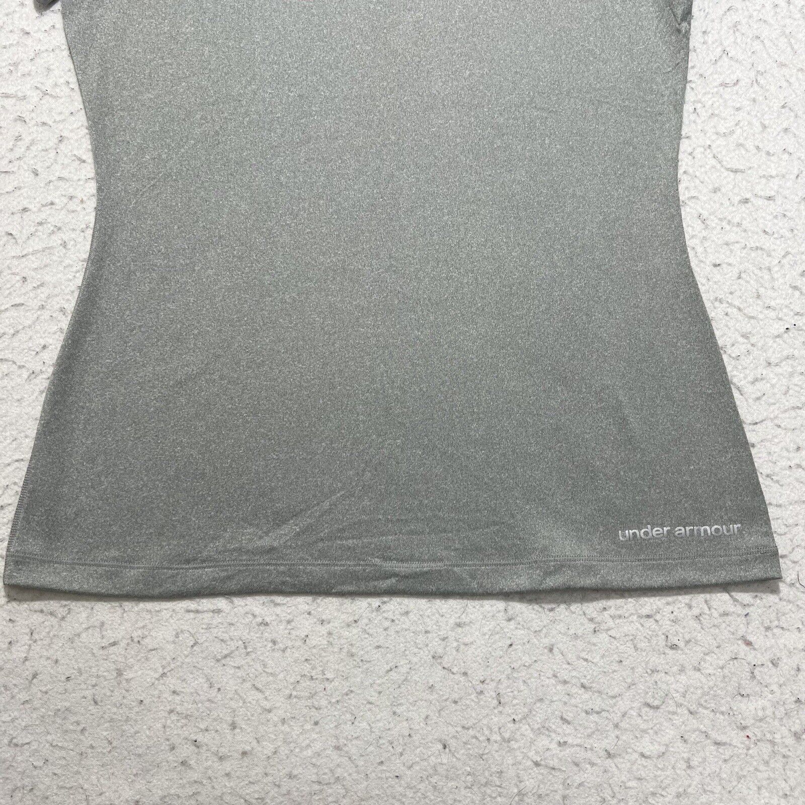 Under Armour Under Armour HeatGear Short Sleeve Athletic Gray T Shirt Size L / US 10 / IT 46 - 7 Thumbnail