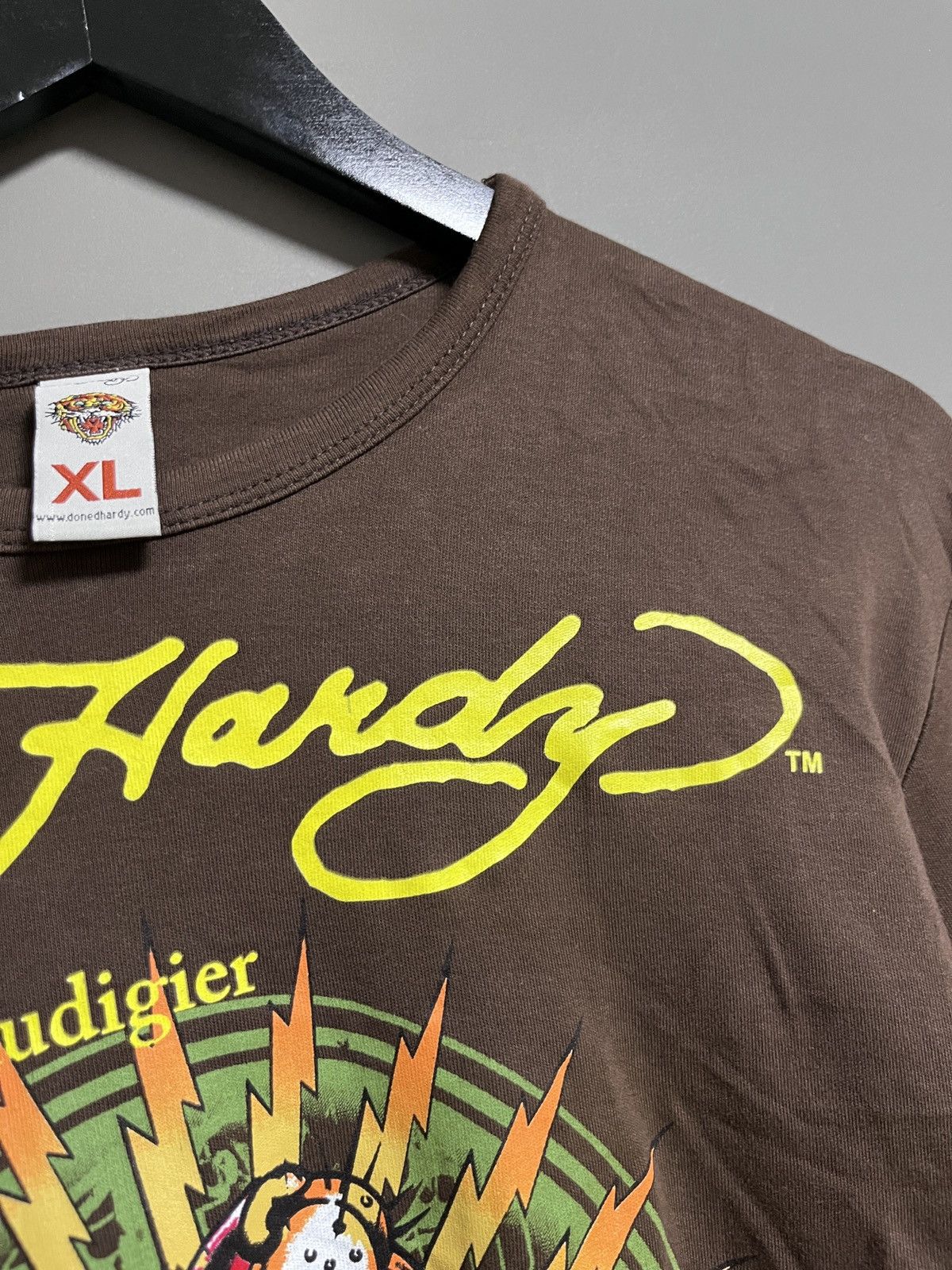Christian Audigier × Ed Hardy Ed Hardy Panthera Print Y2K Brown Long Sleeve Size US XL / EU 56 / 4 - 5 Thumbnail