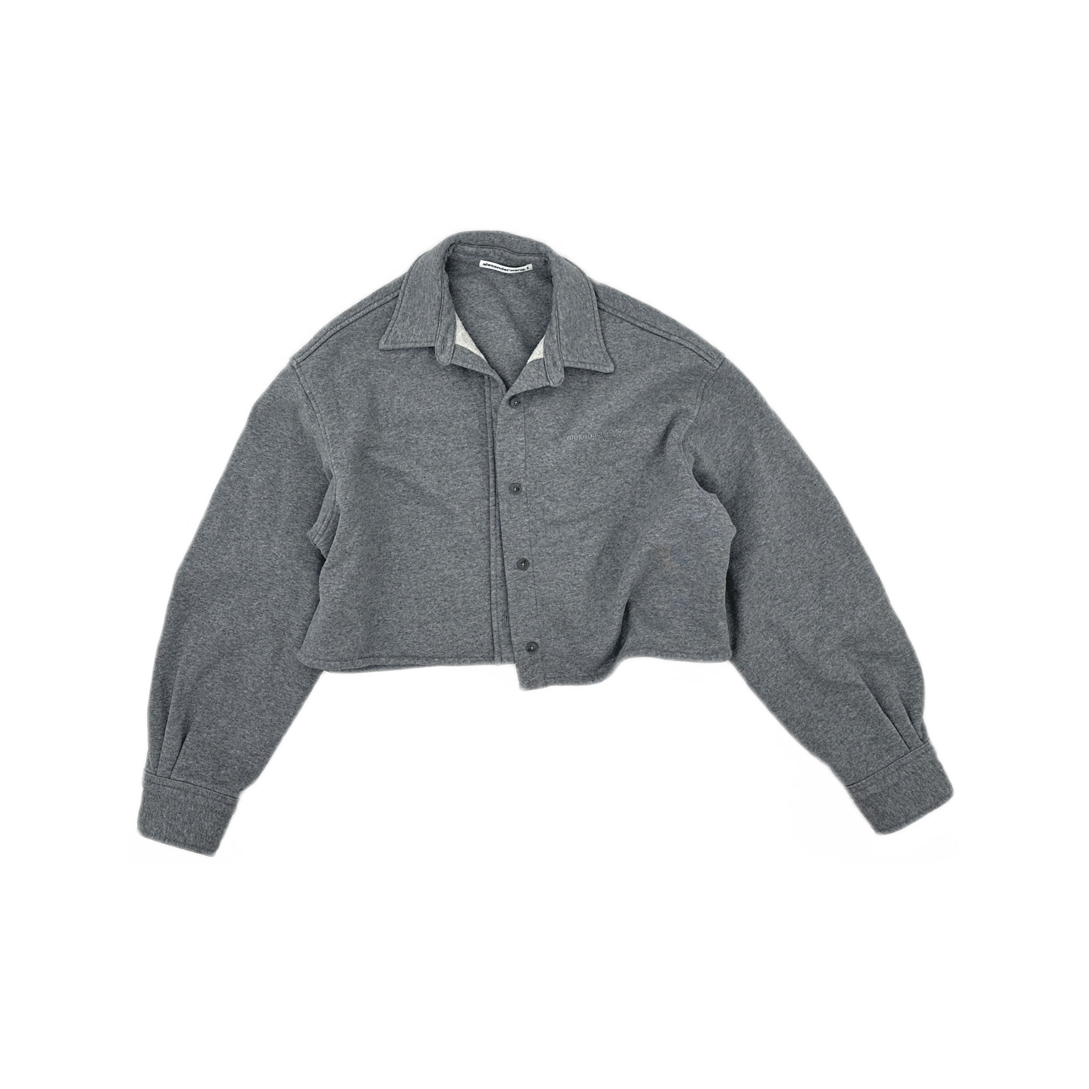 Alexander Wang alexanderwang.t Gray Cropped Jacket Size S Size S / US 4 / IT 40 - 1 Thumbnail