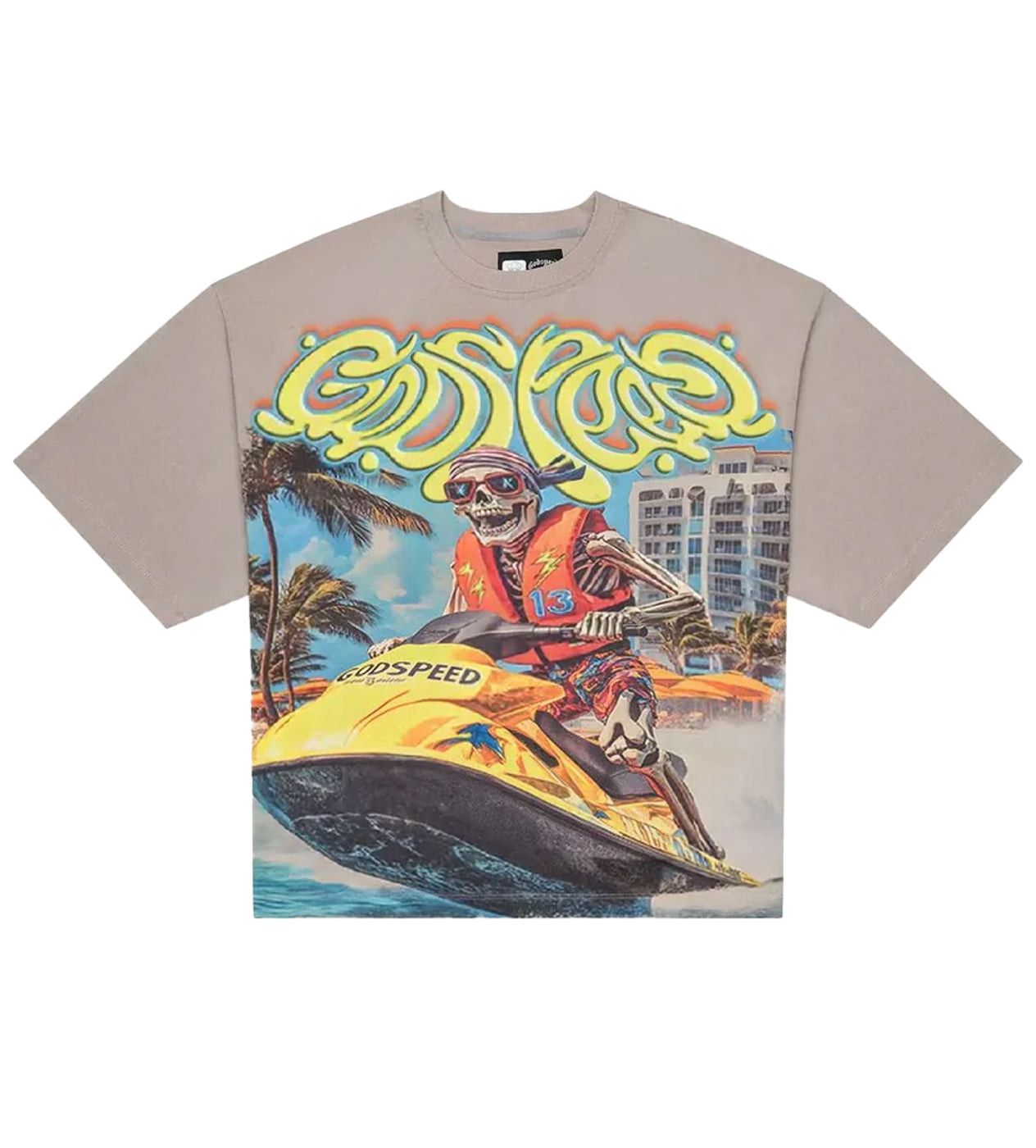 Godspeed Wave Runner Tee Washed Stone Size US XL / EU 56 / 4 - 1 Thumbnail