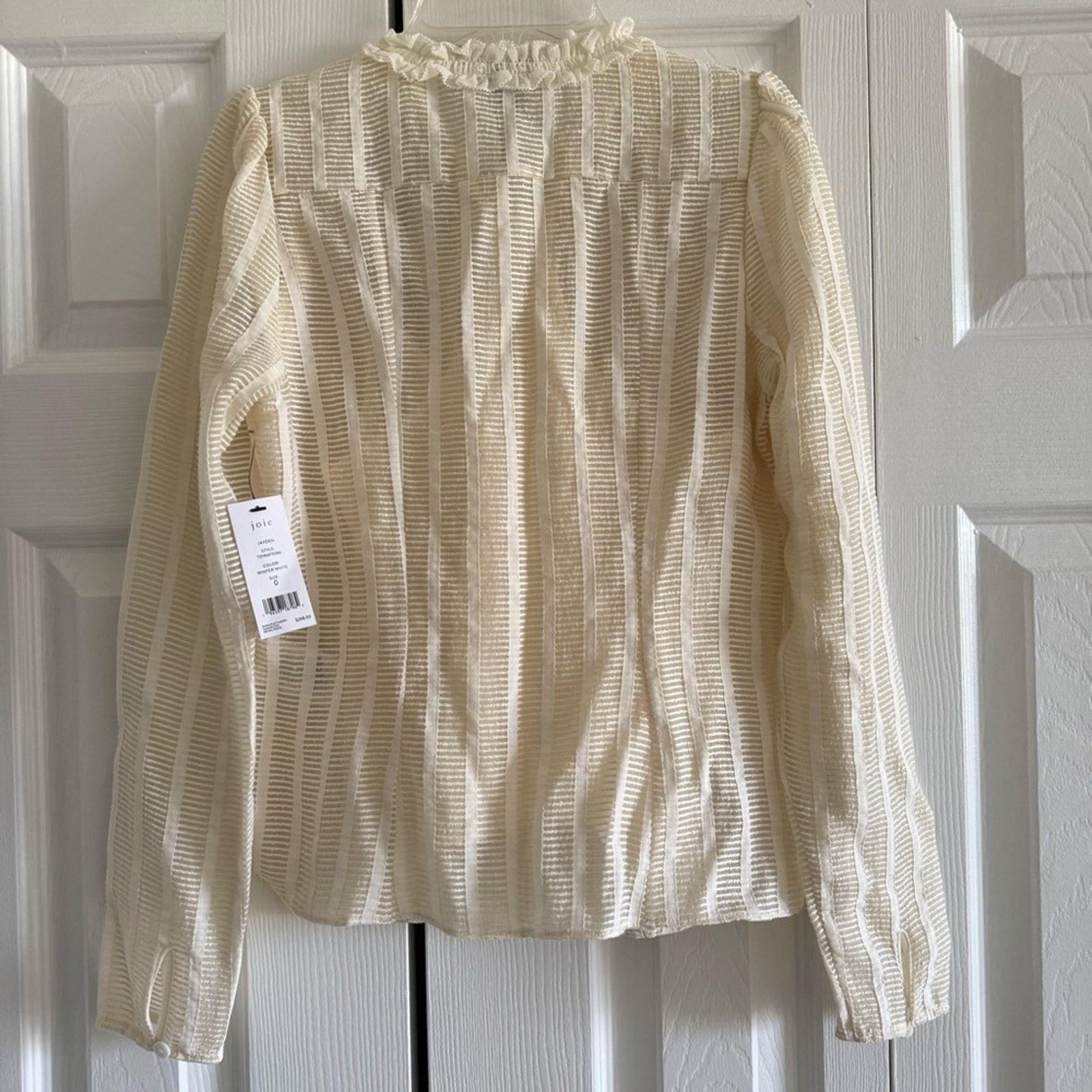 Joie NWT! Joie Jayden Cream Women's Top, Size 0 Size XS / US 0-2 / IT 36-38 - 11 Thumbnail