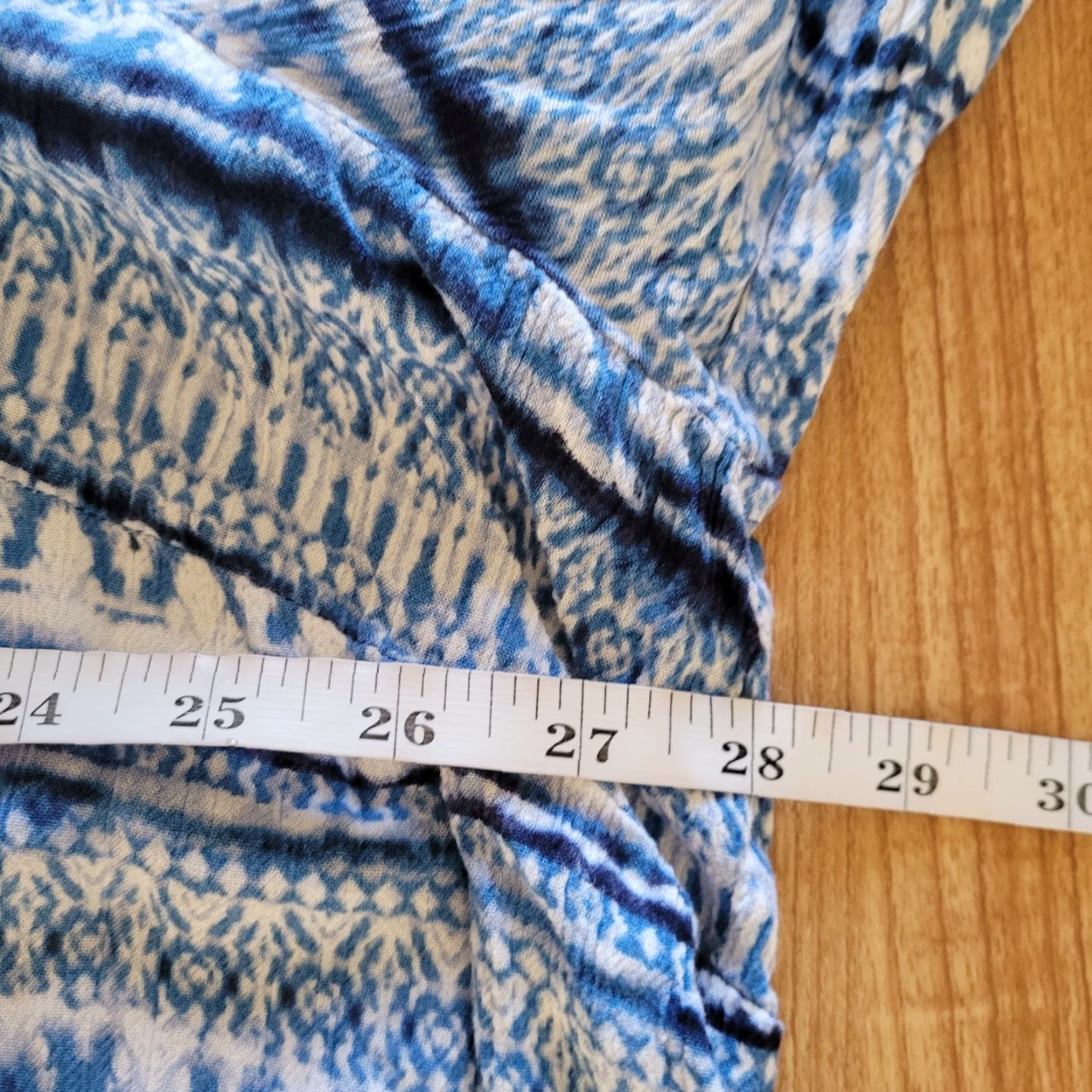 Vintage Woman Within Blouse Shirt Womens 2X Blue White Tie Dye Bell Sleeve Boho V-Neck Casual Vintage N/A Size XXL / US 16-18 / IT 52-54 - 7 Thumbnail