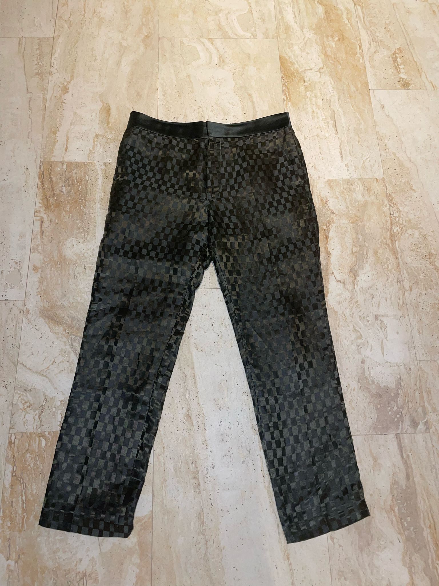Haider Ackermann Haider Ackermann - SS21 Green Checked Jacquard Trousers Size US 34 / EU 50 - 1 Thumbnail