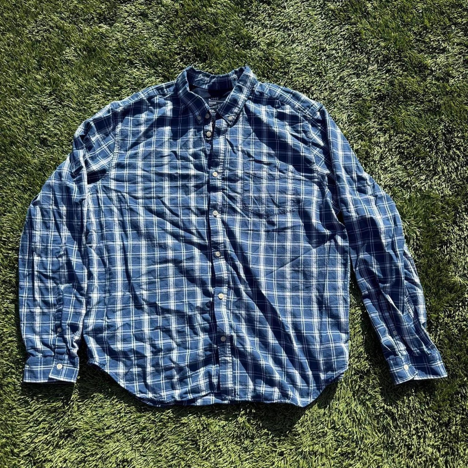 Gap Vintage Gap Flannel Button Up Blue Size L Size US L / EU 52-54 / 3 - 1 Thumbnail