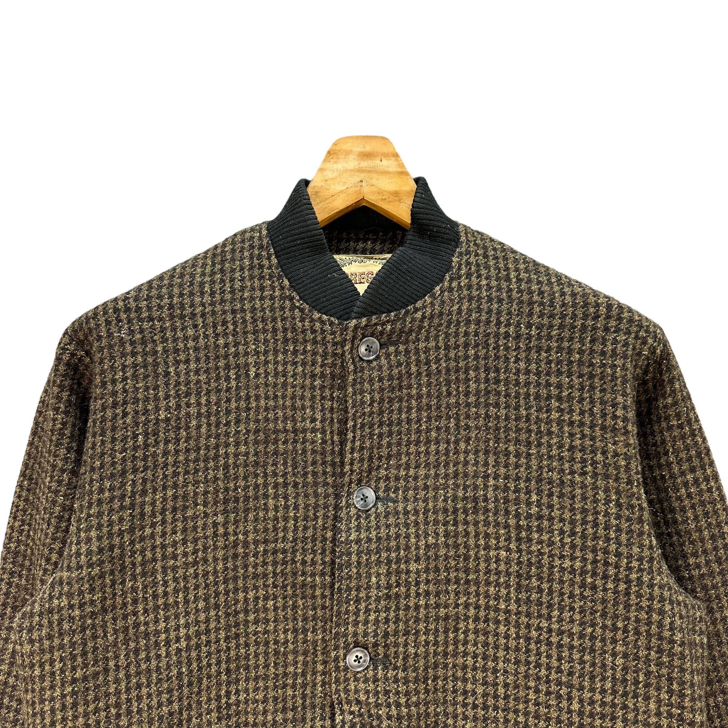 McGregor 80's MCGREGOR Houndstooth Wool Bomber Jacket #A74-1778 Size US L / EU 52-54 / 3 - 2 Thumbnail