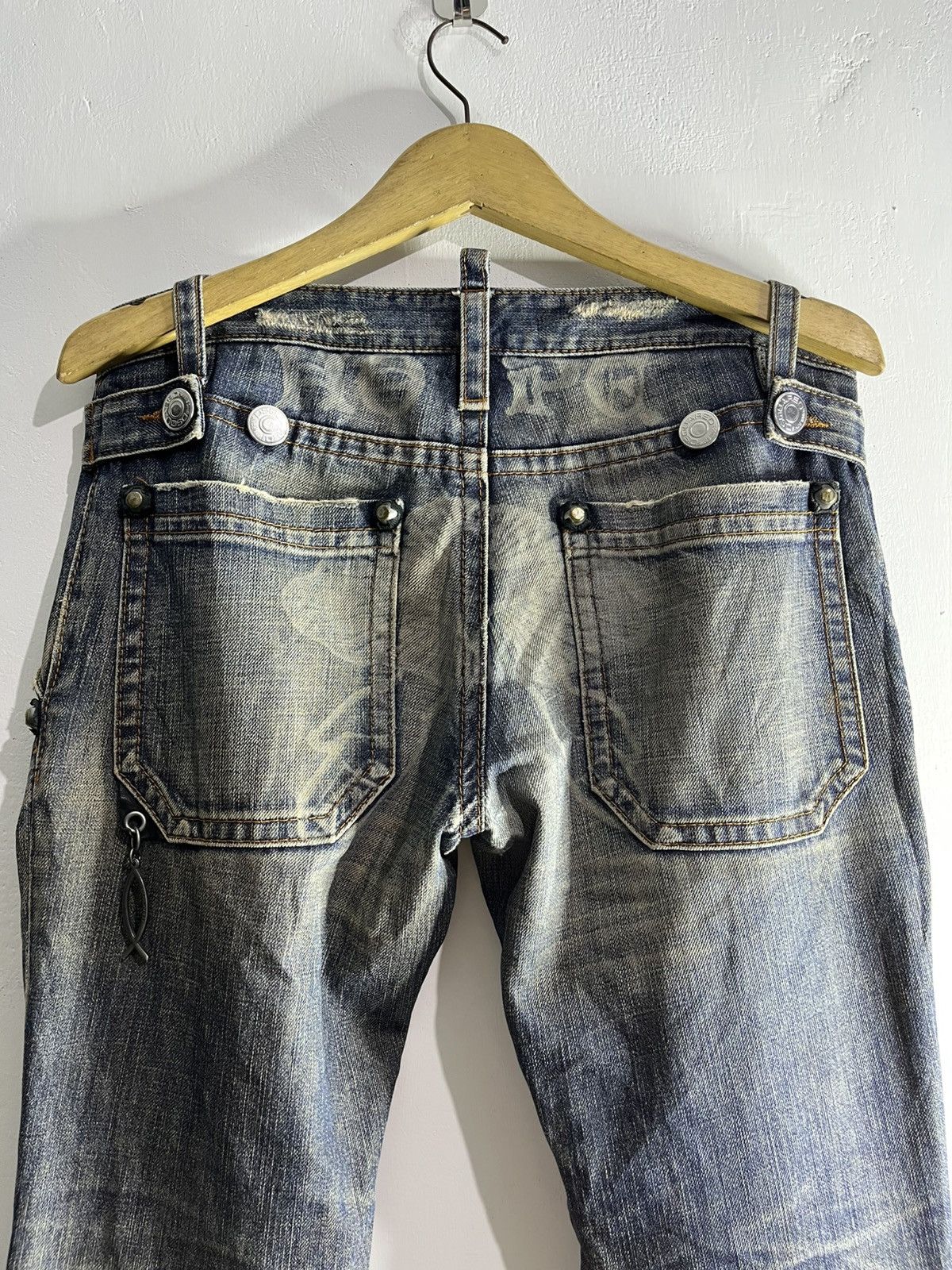Dsquared2 Rare FW05 distressed mudwash hope jesus studed jeans Size US 32 / EU 48 - 5 Thumbnail