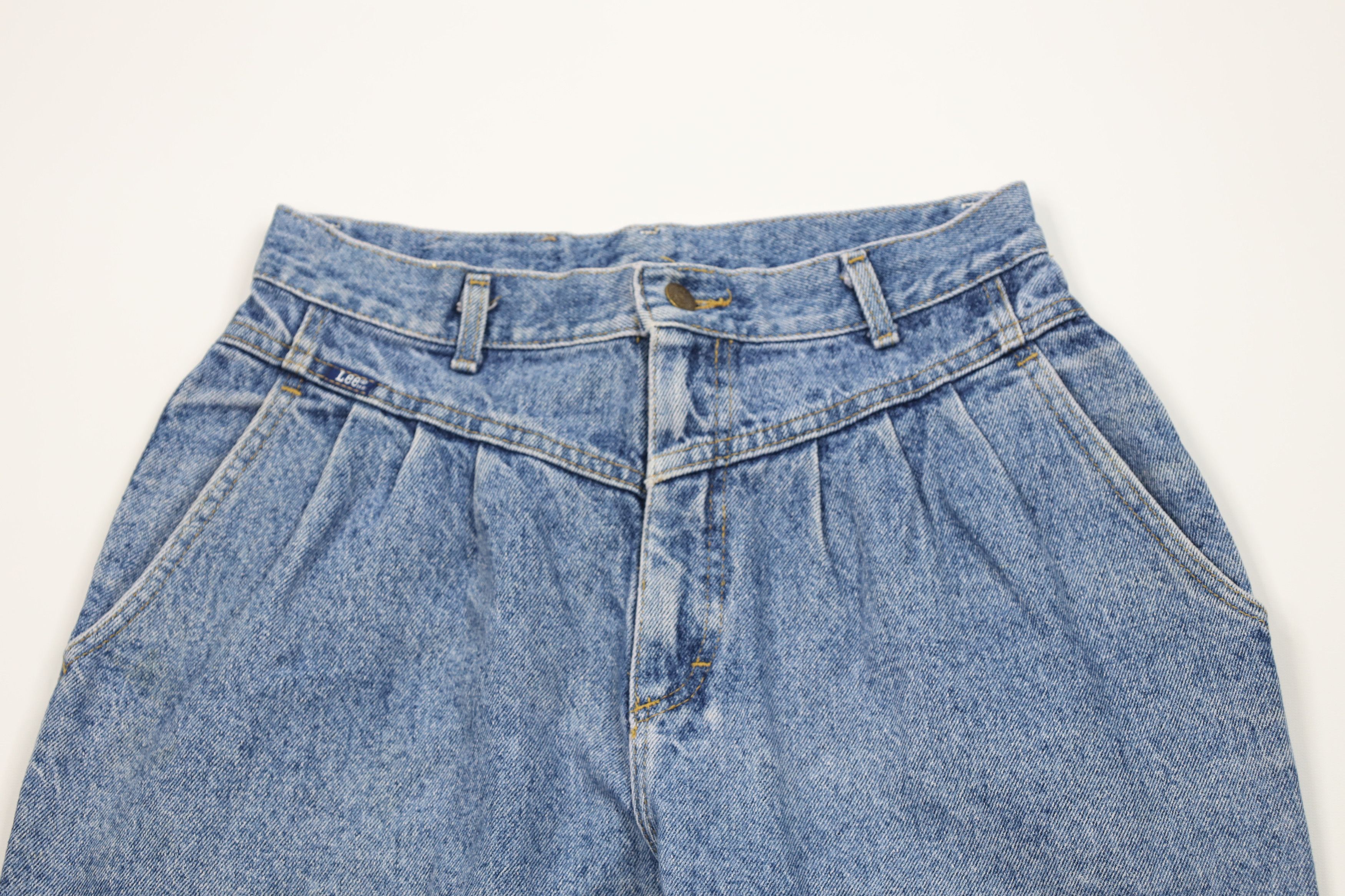 Lee Vtg 80s 90s Lee Pleated High Waist Tapered Jeans USA Size 34" / US 12 / IT 48 - 2 Thumbnail