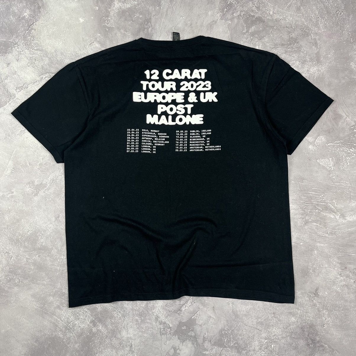 Band Tees Post Malone 12 Carat Tour 2023 Promo Hip Hop RNB Rap Music Size US XL / EU 56 / 4 - 2 Thumbnail