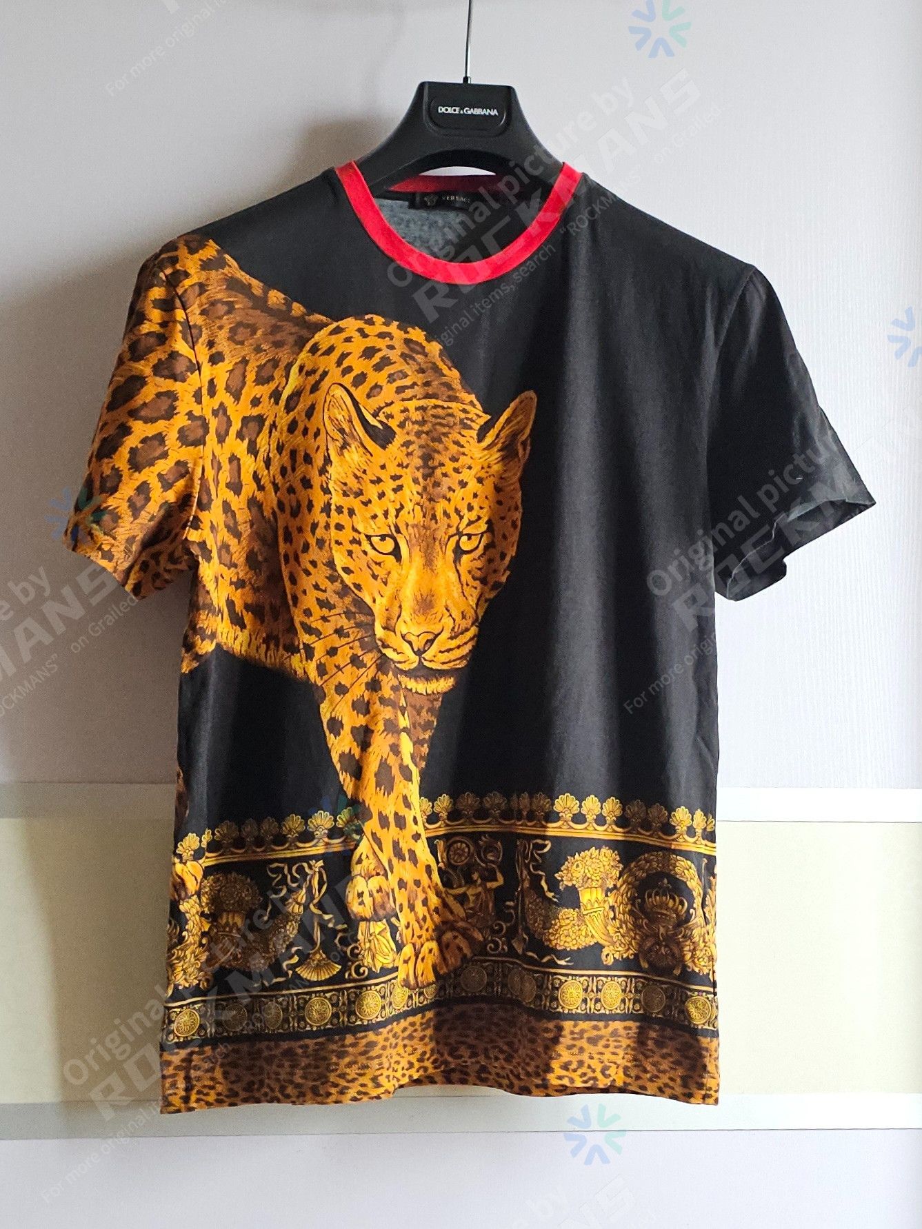 Versace VERSACE Jaguar T-Shirt in Black Print Size L Size US L / EU 52-54 / 3 - 2 Thumbnail