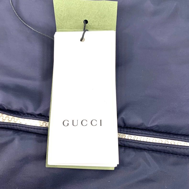 Gucci Gucci Dark blue dark pattern logo full print zipper basebal Size US L / EU 52-54 / 3 - 7 Thumbnail