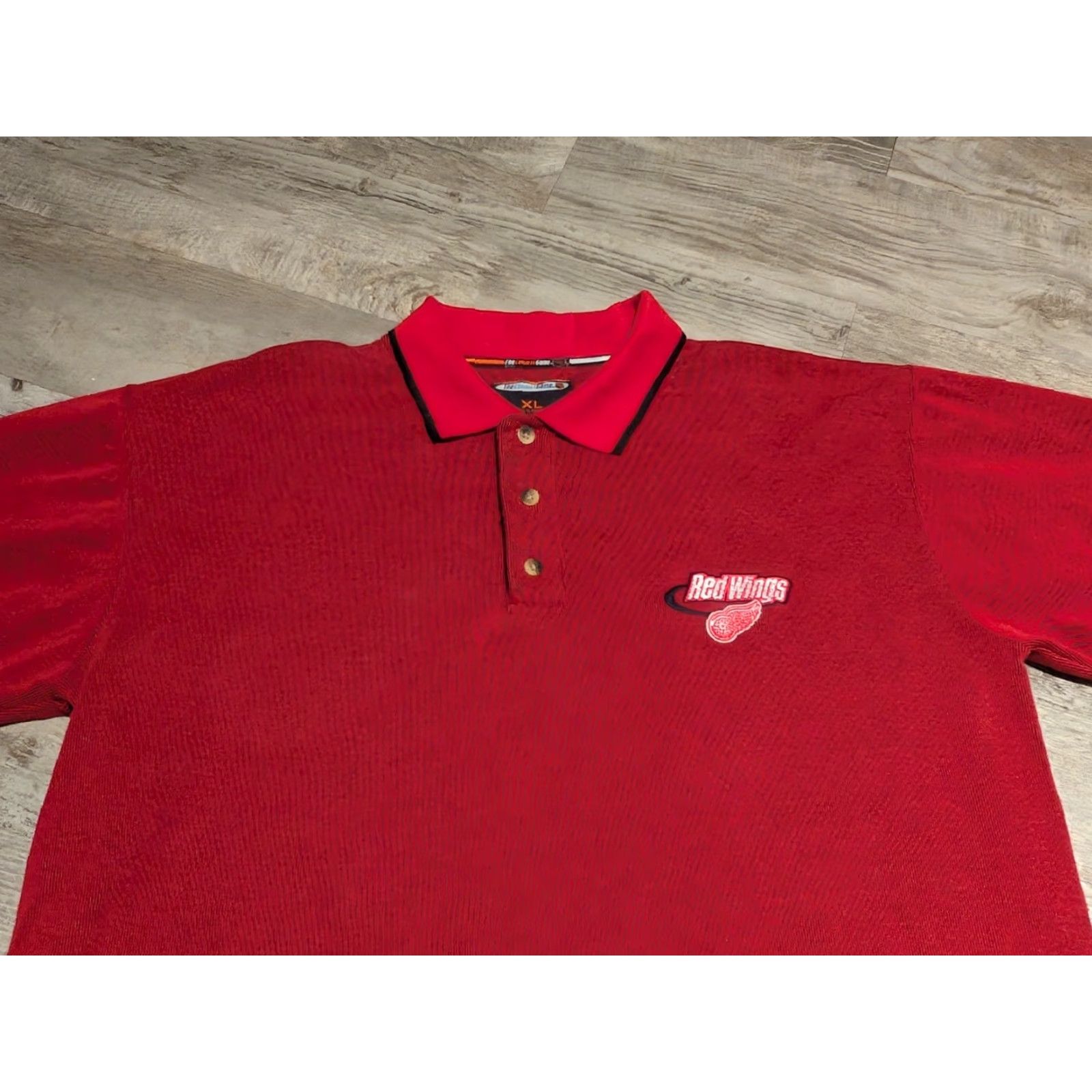 Vintage VINTAGE The Coolest Game NHL Polo Shirt Red Detroit Red Wings Mens XL Striped 90s Hockey Size US XL / EU 56 / 4 - 5 Thumbnail