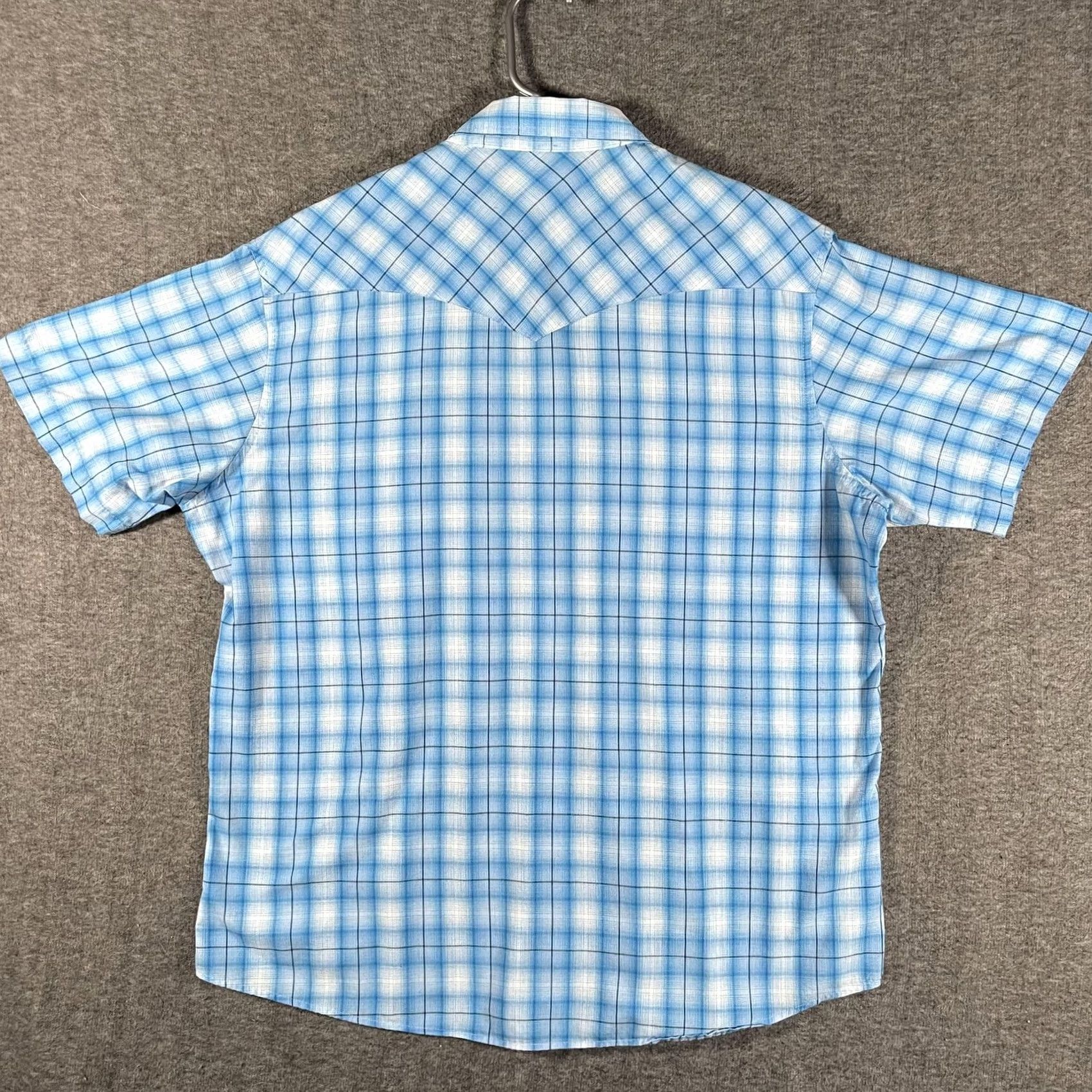 Wrangler Wrangler Shirt Mens M Blue Plaid Western Pearl Snap Short Sleeve Cowboys Casual Western Shirt Mens Medium Blue Plaid Size US M / EU 48-50 / 2 - 3 Thumbnail