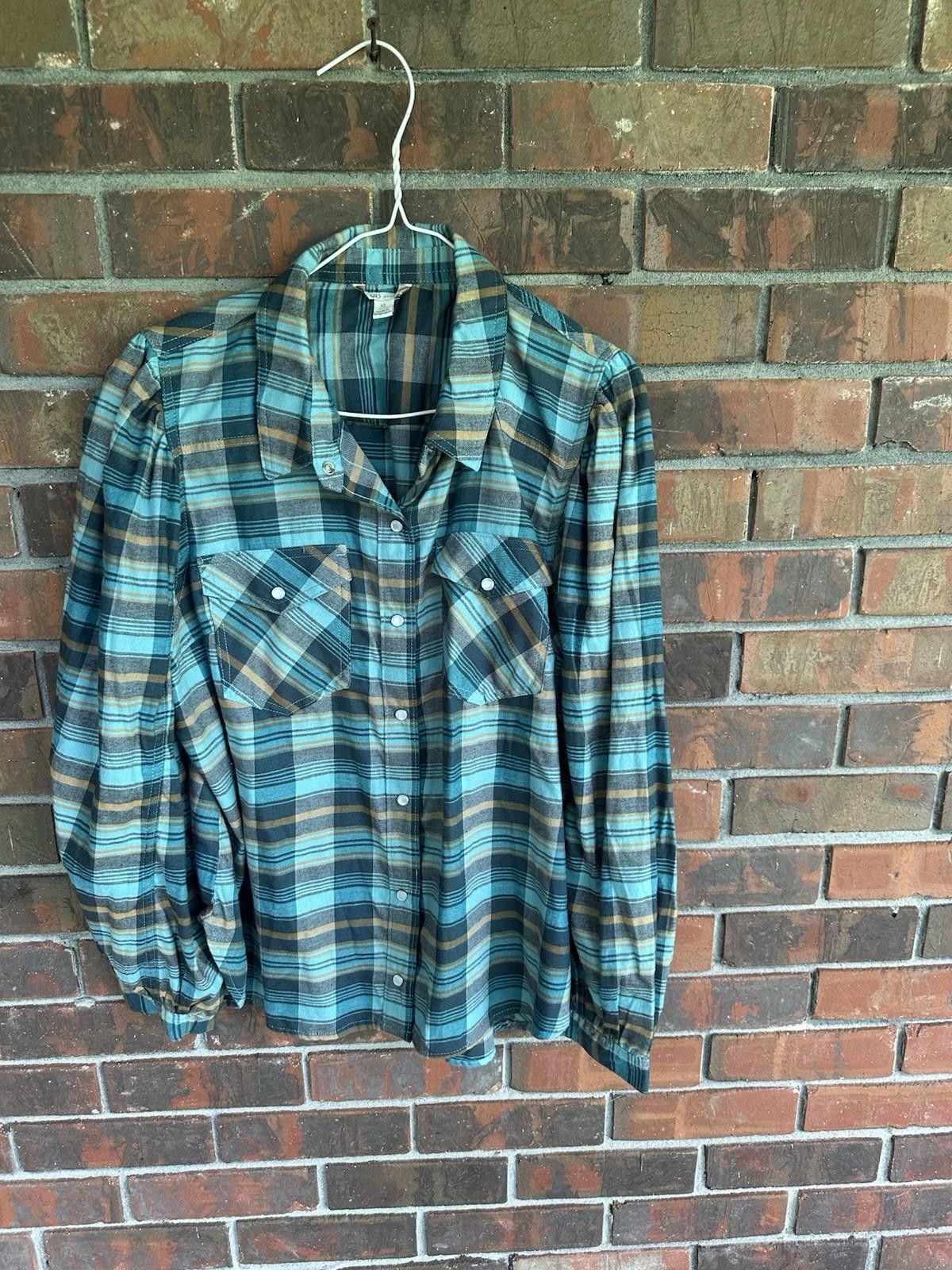 Cartoon Network Women's Catos Shirt XL 100 Cotton Plaid Button-down Size XL / US 12-14 / IT 48-50 - 1 Thumbnail