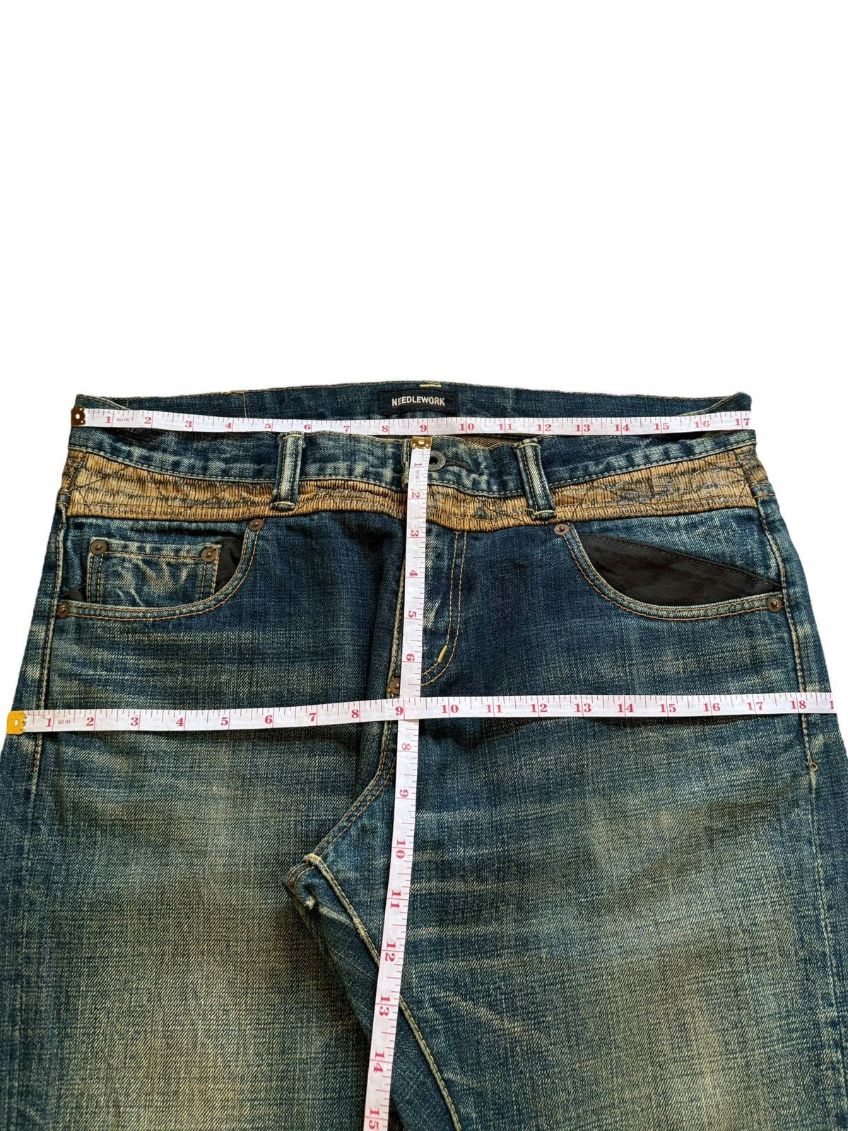 Japanese Brand Vintage Japanese Brand Mud Wash Embellished Baggy Jeans Size US 33 - 13 Thumbnail