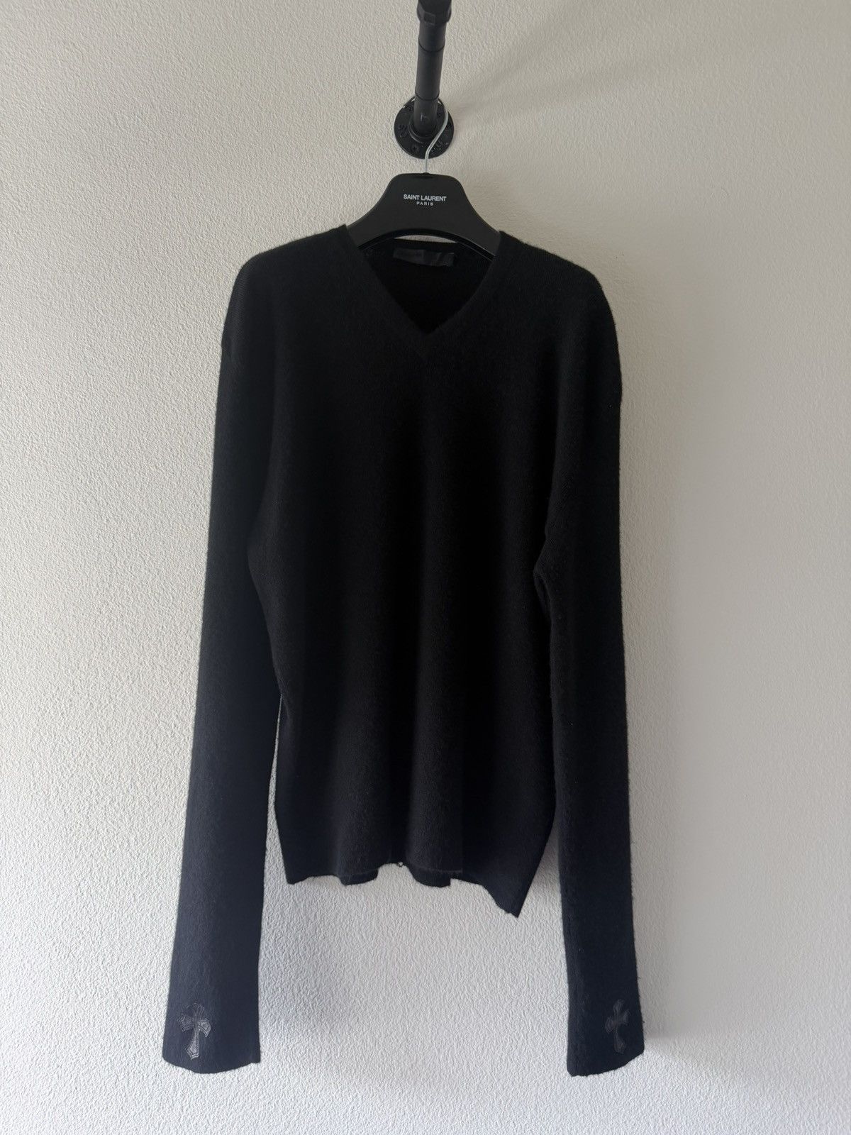 Chrome Hearts CH Vintage Cross Patch Cashmere Sweater XL Size US XL / EU 56 / 4 - 1 Thumbnail