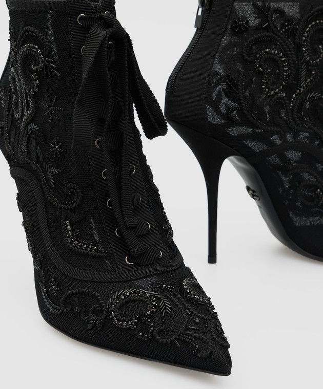 Dolce & Gabbana o1y0825 Spike Heel Ankle Boots in Black Size US 8 / IT 38 - 3 Thumbnail