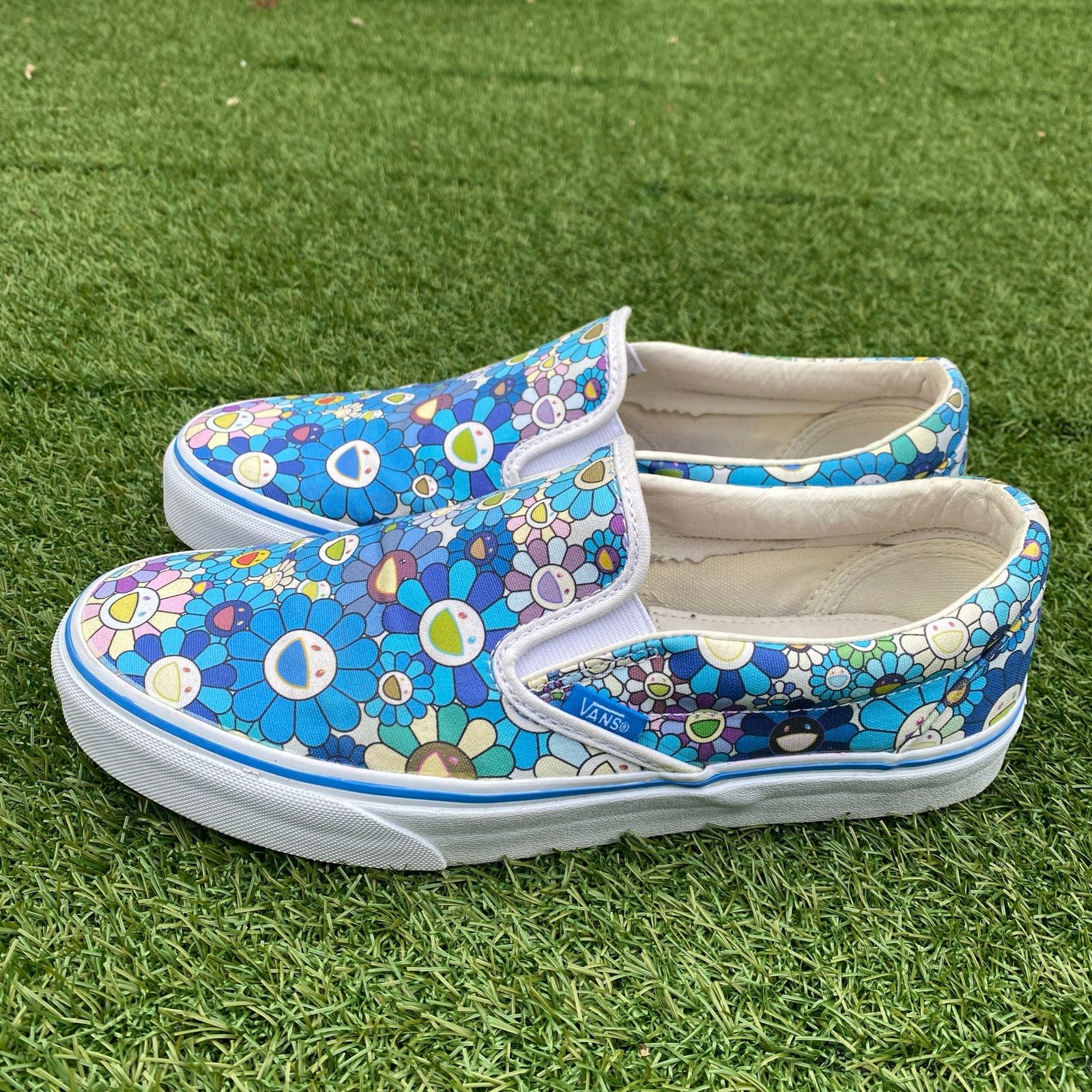 Takashi Murakami x Vans Slip-On LX Blue Flower Sneakers