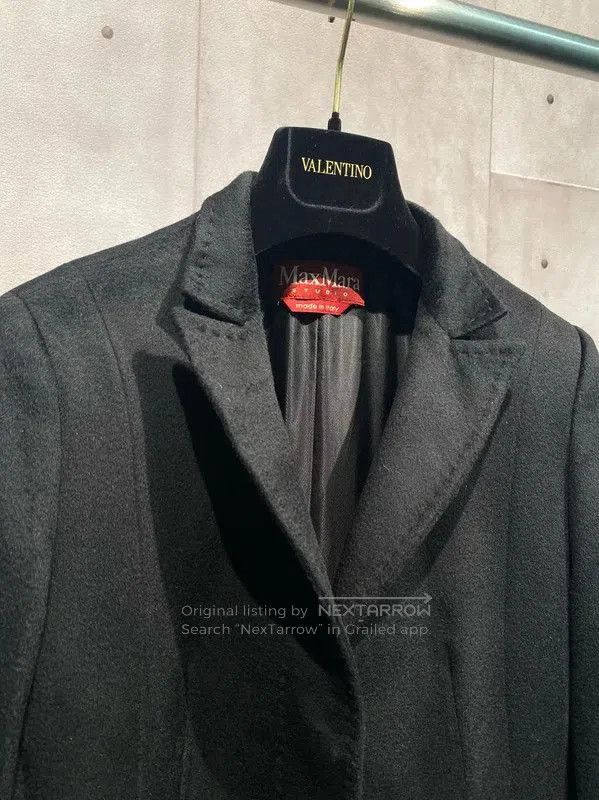 Max Mara MaxMara Women's Black Wool Coat . Size M / US 6-8 / IT 42-44 - 2 Thumbnail