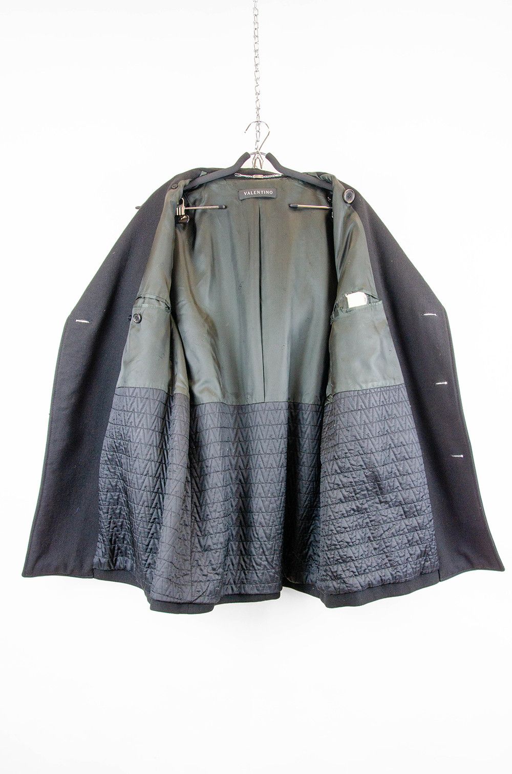 Valentino Valentino Double Breasted Wool Overcoat Black IT54 Size US L / EU 52-54 / 3 - 11 Thumbnail
