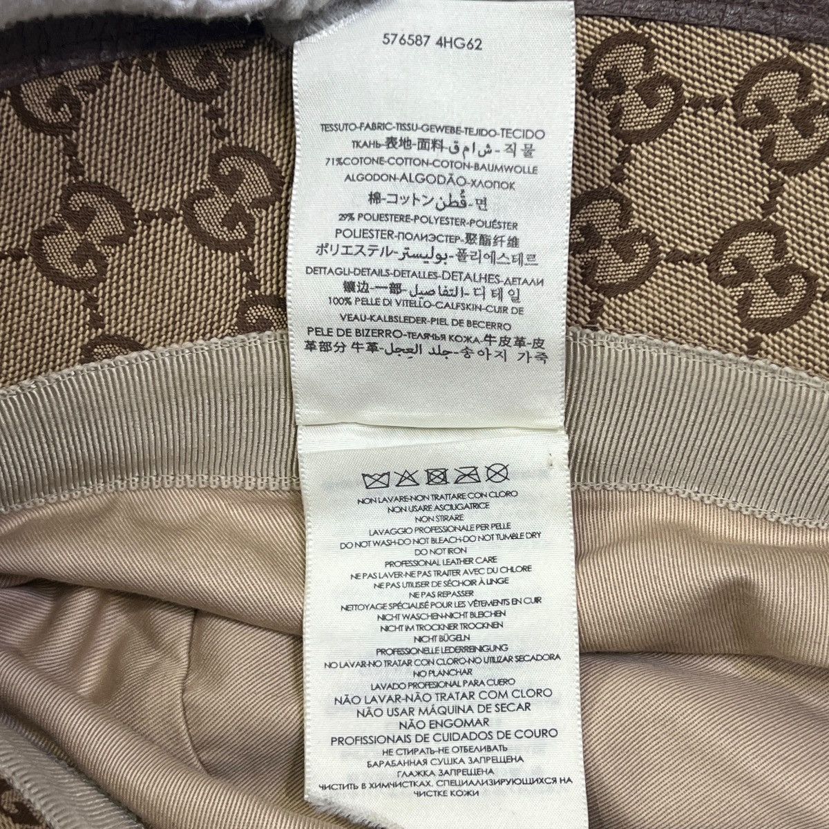 Gucci GUCCI GG Canvas Leather Backet Hat Size ONE SIZE - 5 Thumbnail