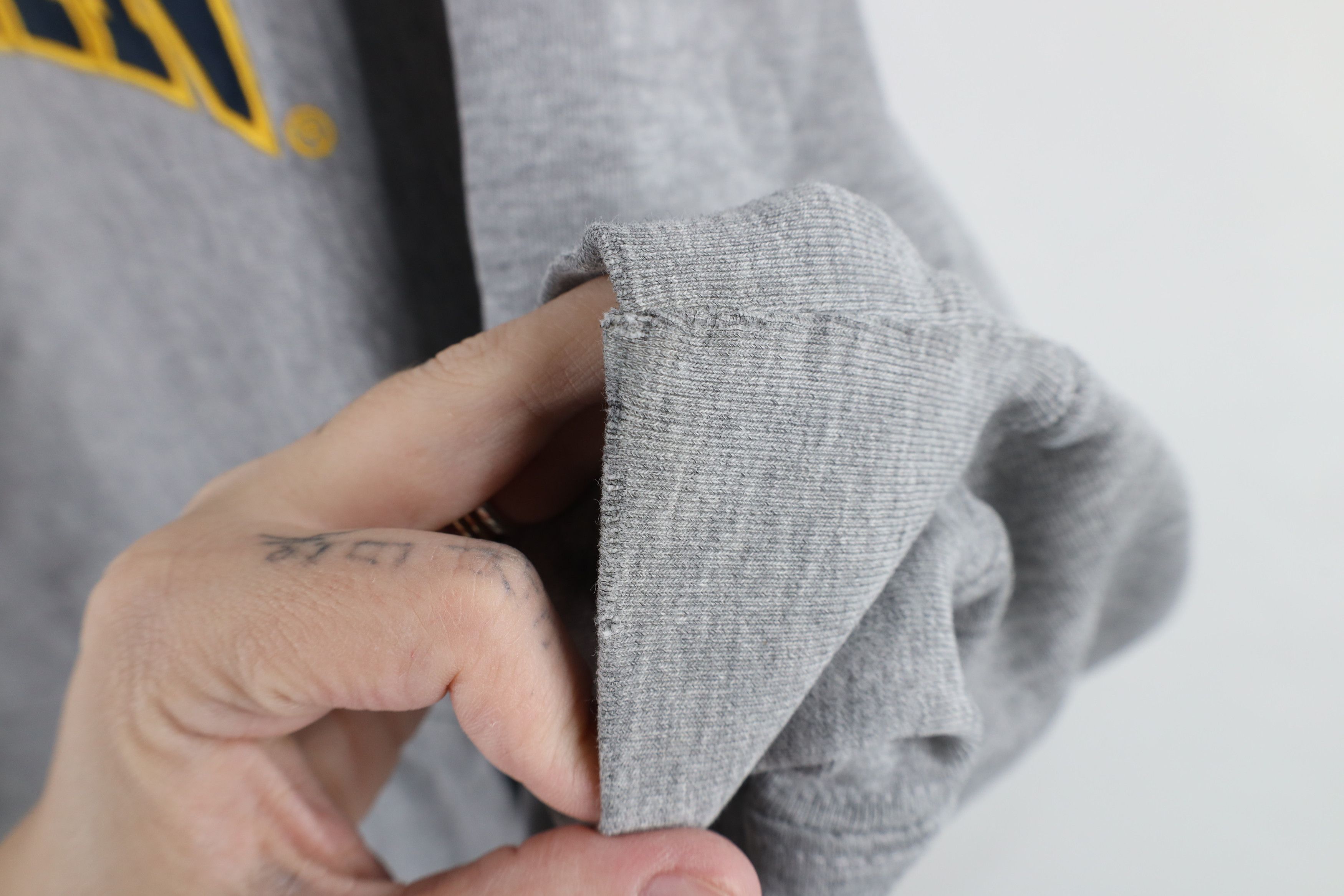 Vintage Vintage 90s University of Michigan Heavyweight Hoodie Gray Size US M / EU 48-50 / 2 - 9 Thumbnail