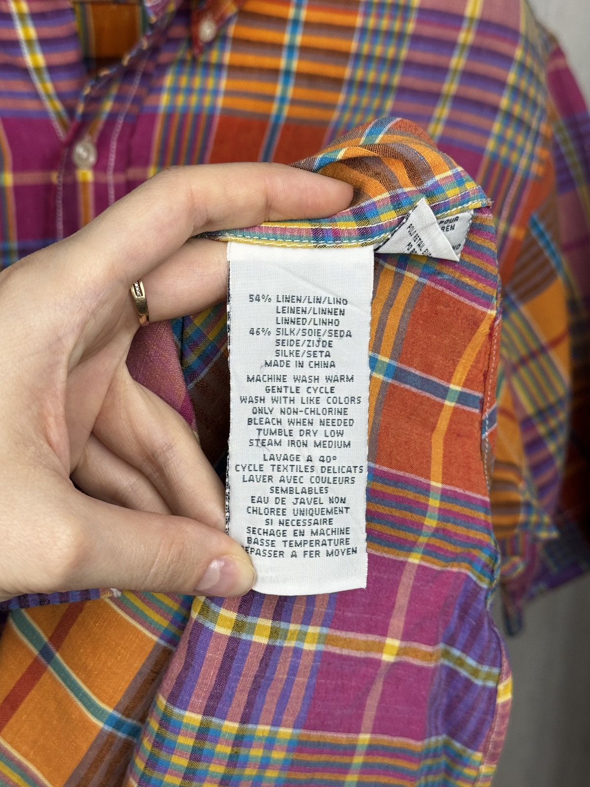 Polo Ralph Lauren Ralph Lauren Shirt Mens Madras Plaid Linen Silk Custom Fit M Size US M / EU 48-50 / 2 - 10 Thumbnail