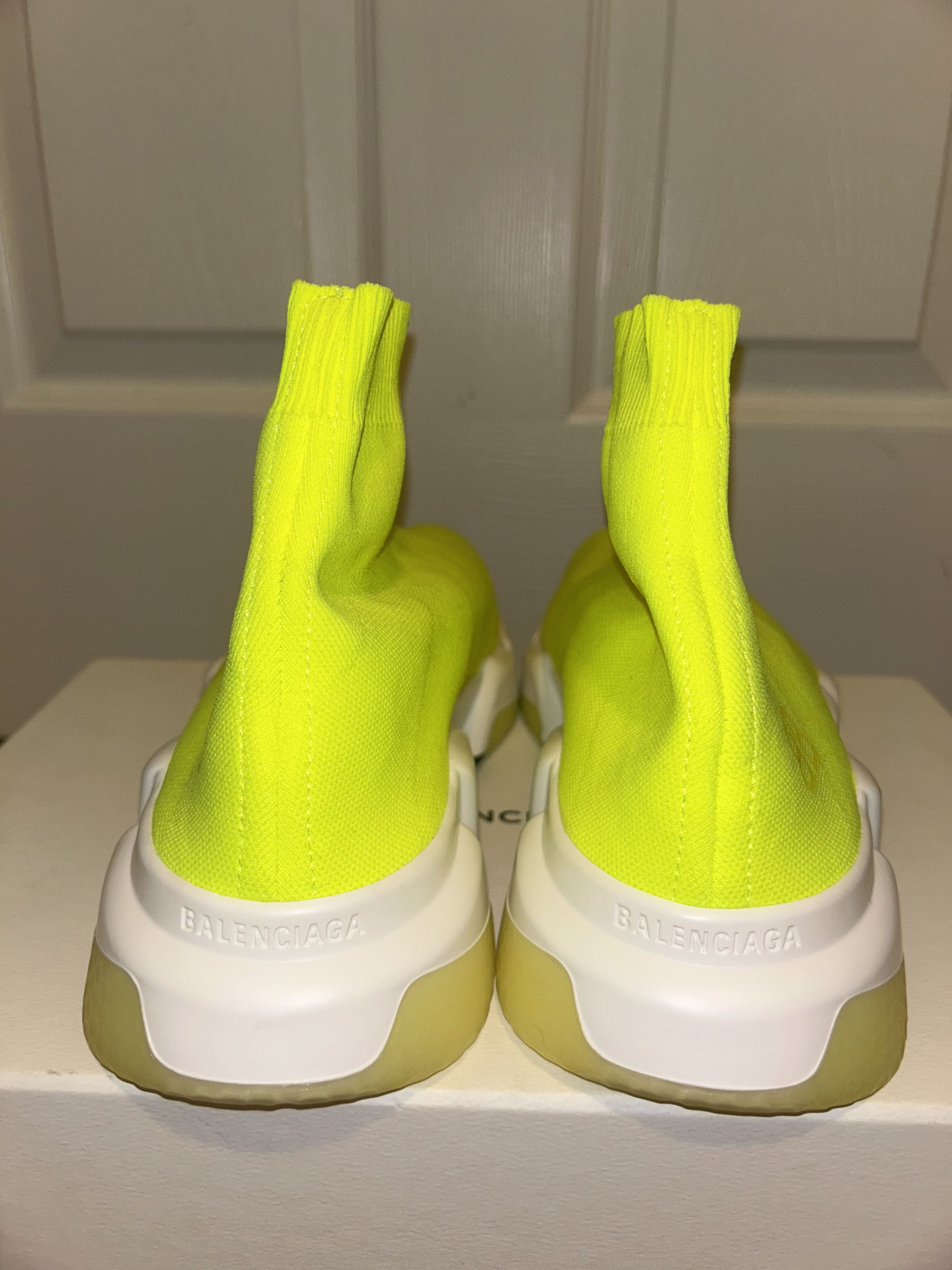 Balenciaga Balenciaga Speed Trainer Mid Neon Fluo Yellow Size 11 Size US 11 / EU 44 - 7 Thumbnail