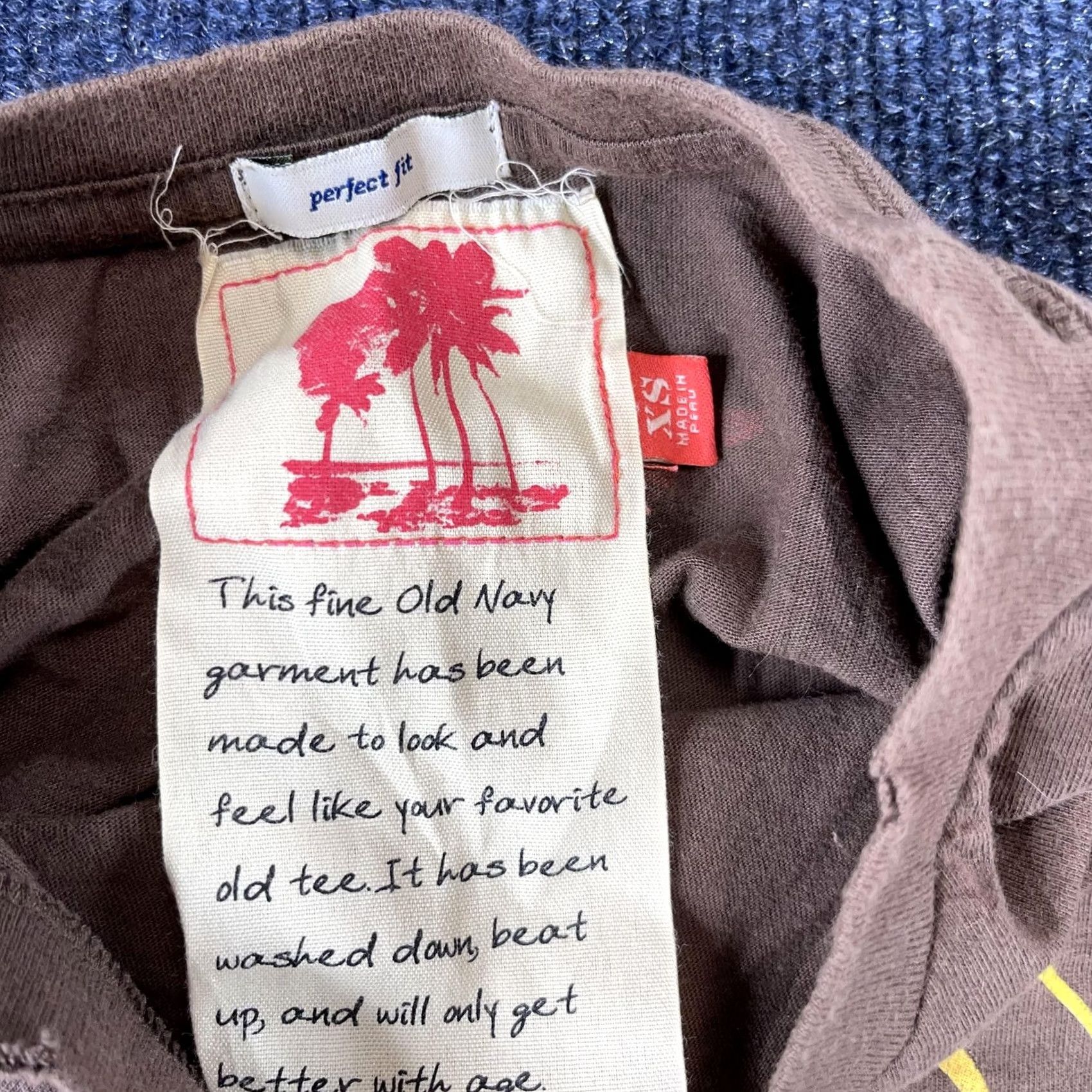 Old Navy VINTAGE Old Navy Shirt Womens XS Brown Ride Your Dream Crew Neck Short Sleeve Tee Top Size XS / US 0-2 / IT 36-38 - 2 Thumbnail