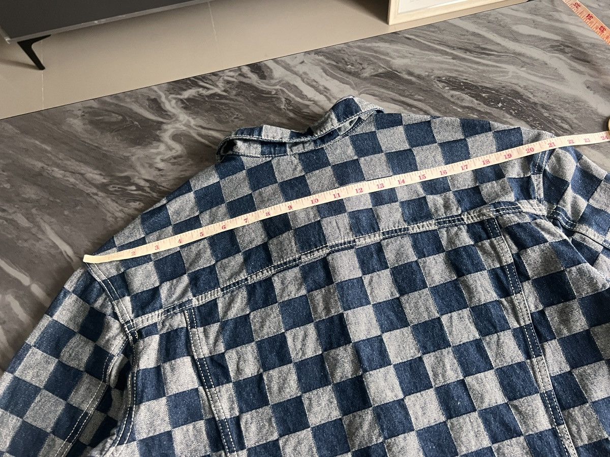 Rocawear Roca Wear : Check Board Pattern Denim Jacket Size US M / EU 48-50 / 2 - 18 Thumbnail