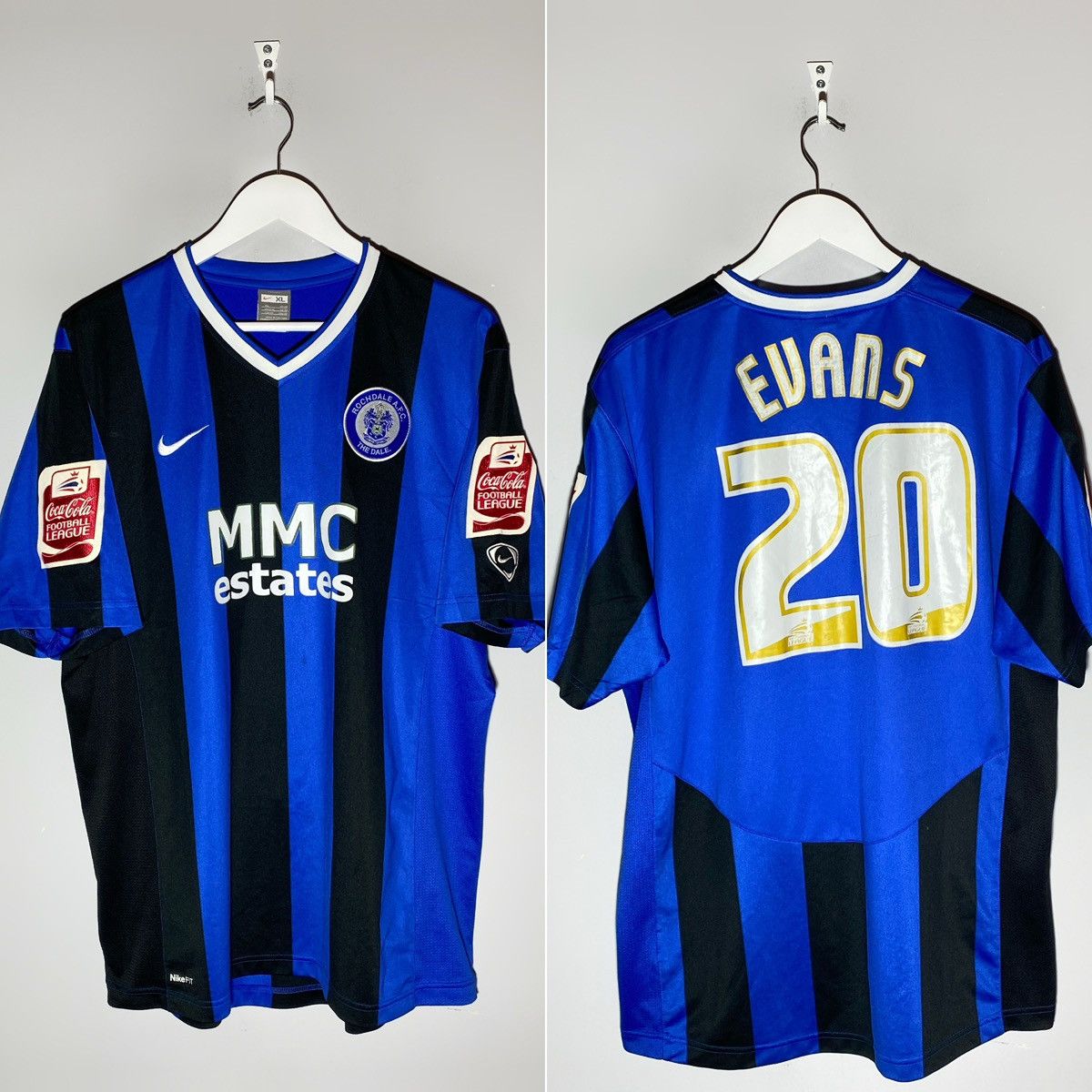 Nike Nike A.F.C Rochdale Soccer Jersey Match Worn #20 Evans Size US XL / EU 56 / 4 - 1 Thumbnail