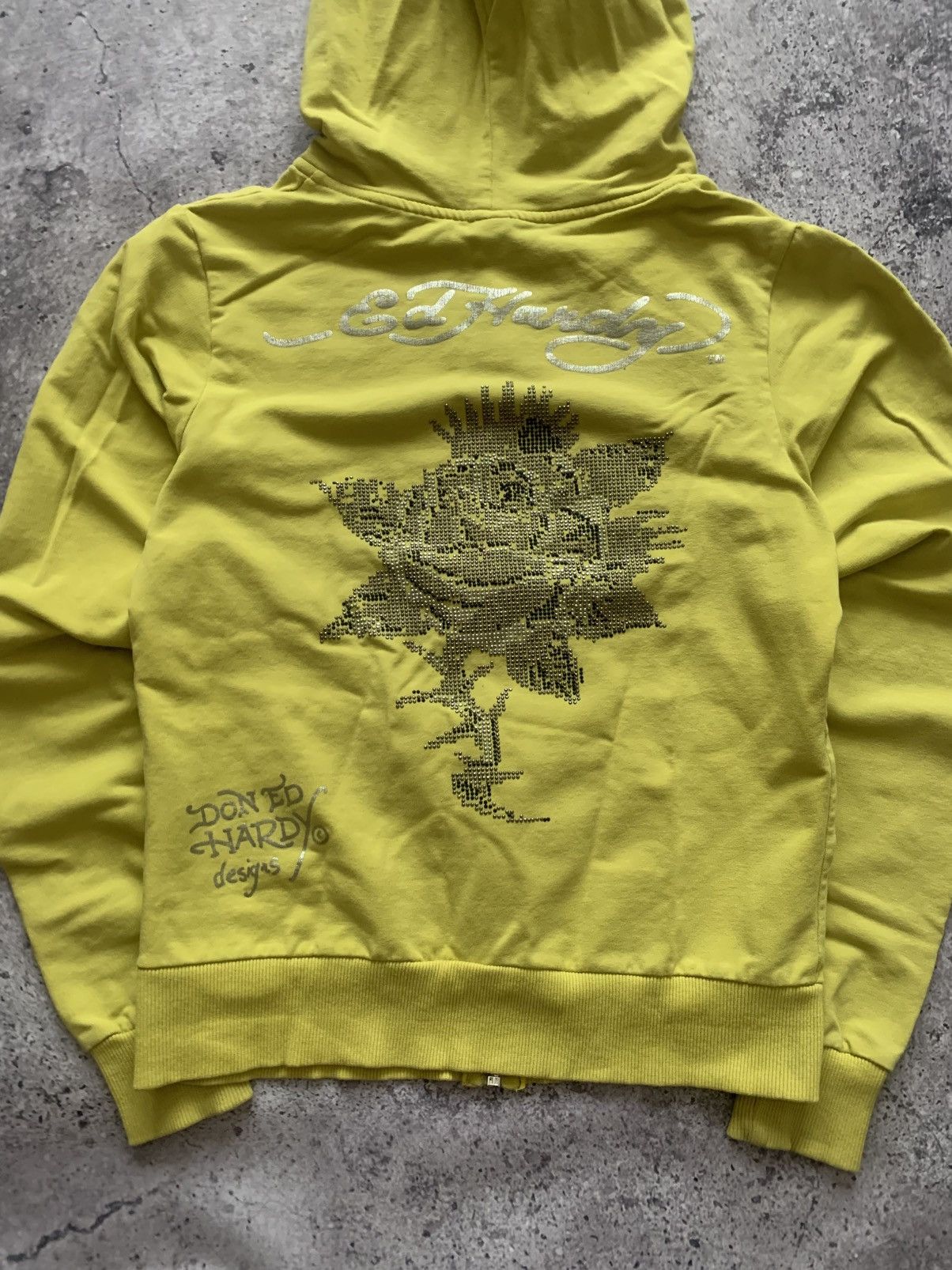 Ed Hardy 🔥ED HARDY Y2K ZIP UP HOODIE Size S / US 4 / IT 40 - 3 Thumbnail