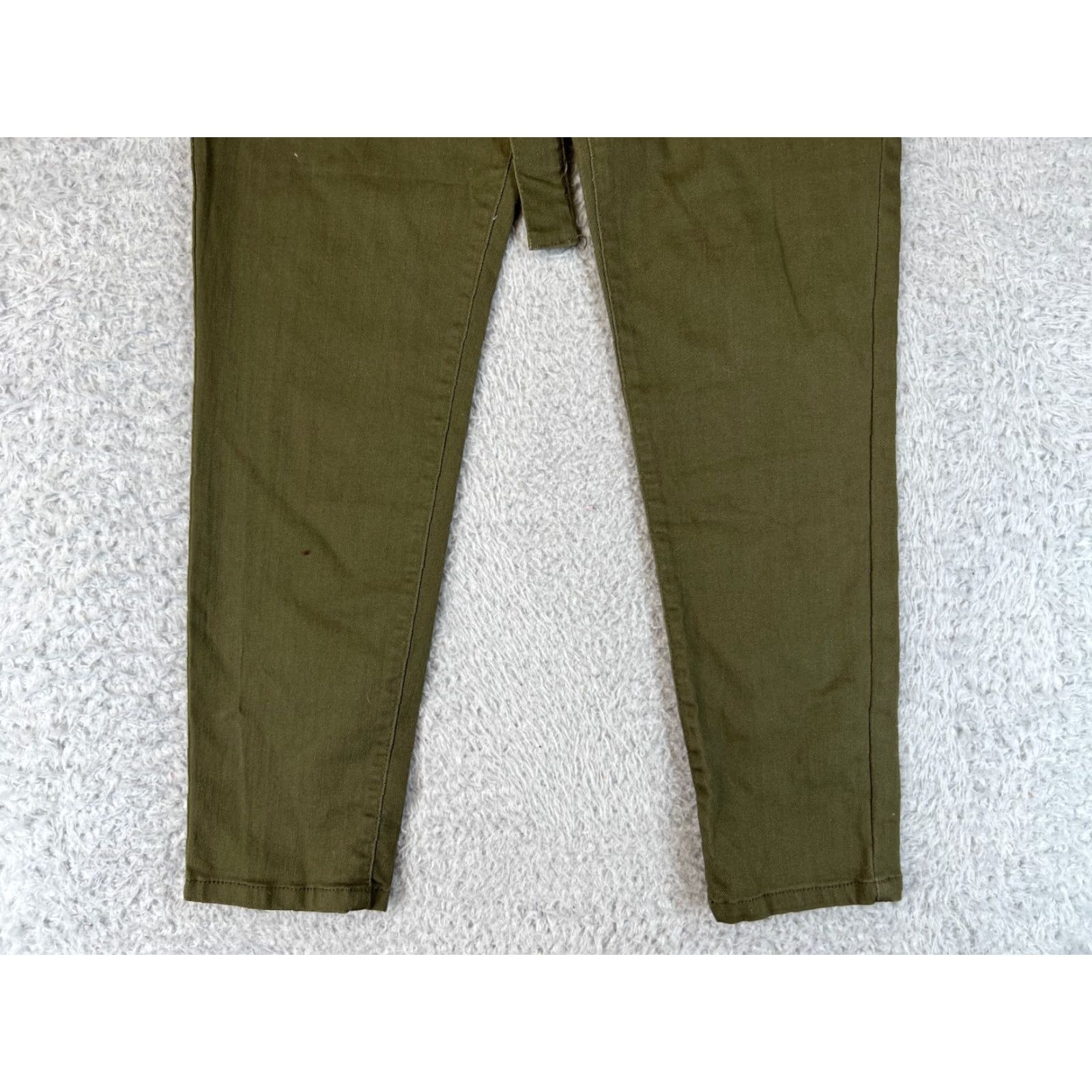 Almost Famous VINTAGE Almost Famous Jeans Womens 11 Green Belted High Rise Skinny Denim 5-Pocket Rise >10.5 in Womens Size 32" / US 10 / IT 46 - 5 Thumbnail