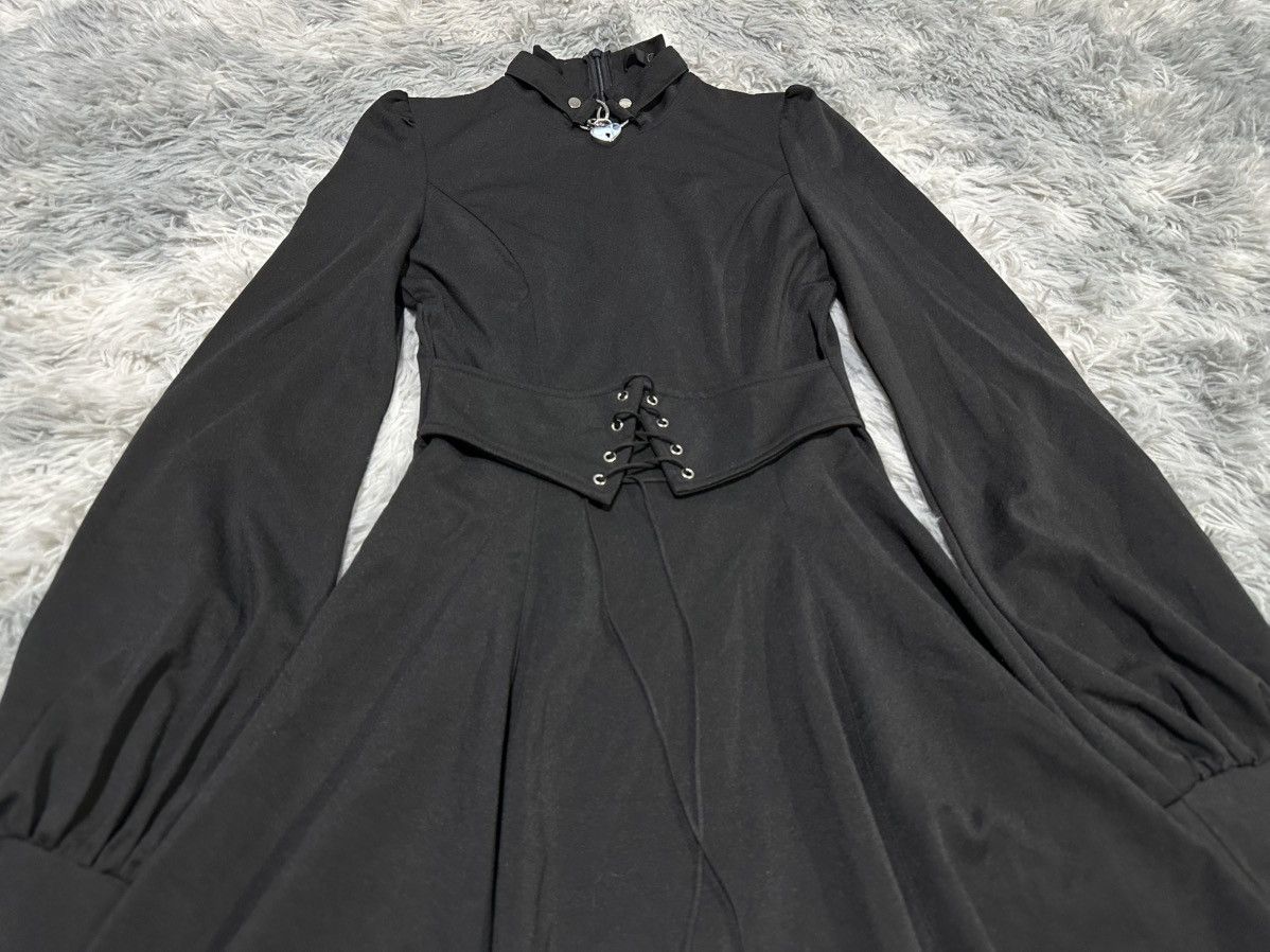 Japanese Brand 🔥Y2K Punk Rave Metal Heart Buckle High Neck Dress Goth Punk Size S / US 4 / IT 40 - 2 Thumbnail