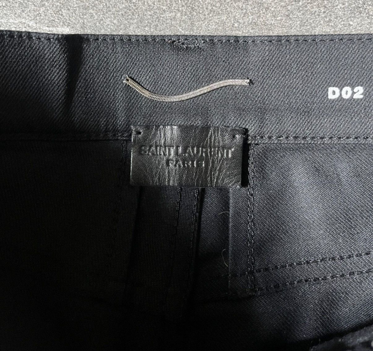 Saint Laurent Paris Saint laurent 16FW leather patch biker denim jeans sz29 Size US 29 - 8 Thumbnail