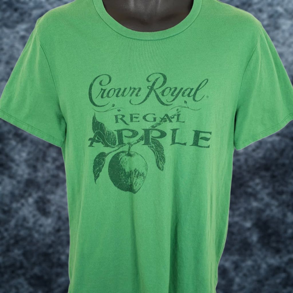 Apple Crown Royal Regal Apple Whisky T Shirt Mens Large Green Liquor Promo Tee Size US L / EU 52-54 / 3 - 1 Thumbnail