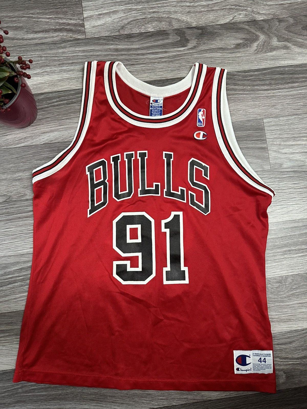 Champion Champion Chicago Bulls Dennis Rodman 91 Vintage Jersey Size US L / EU 52-54 / 3 - 3 Thumbnail