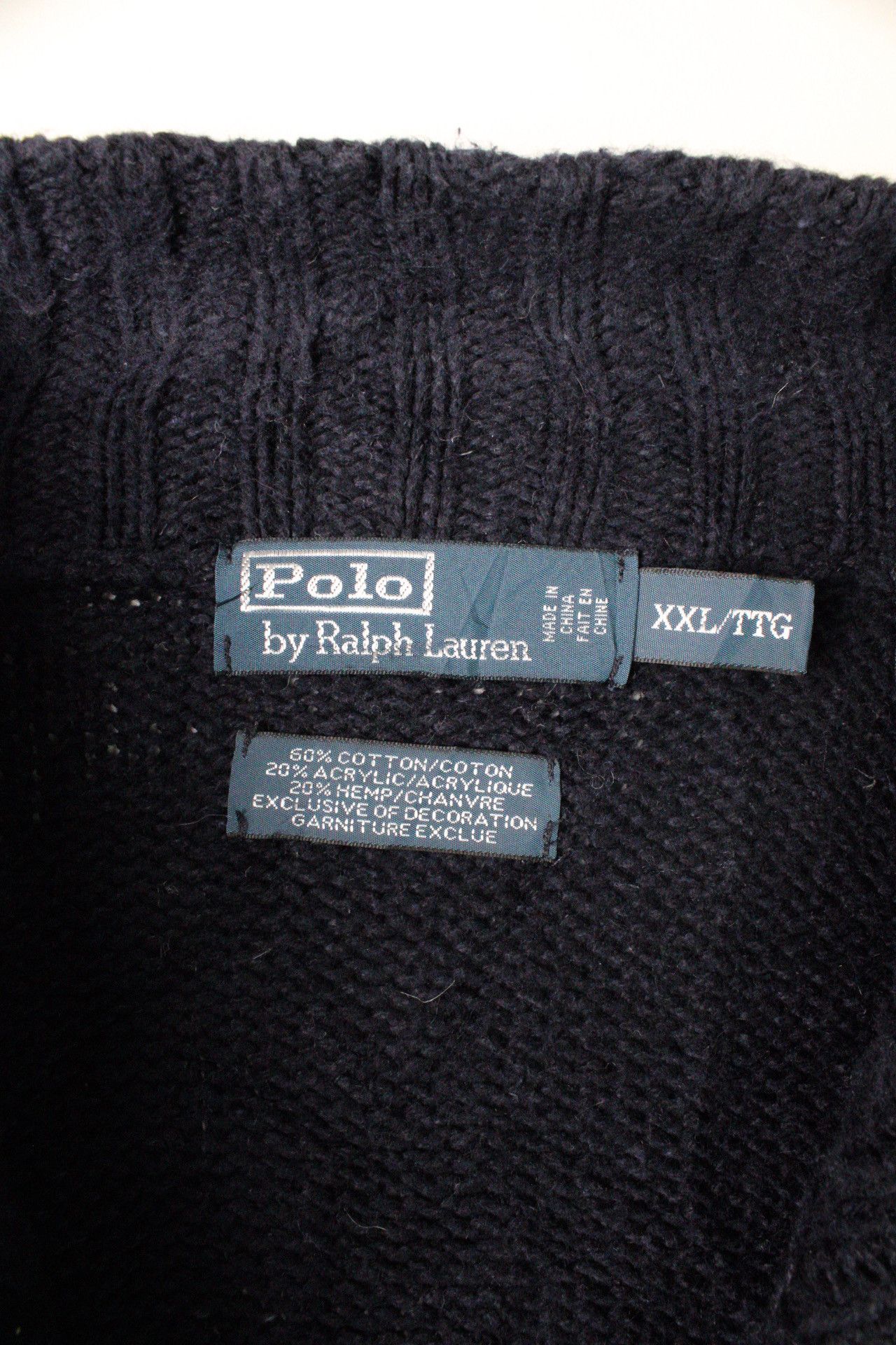 Polo Ralph Lauren Ralph Lauren Full Zip Sweater Navy Blue XXL Size US XXL / EU 58 / 5 - 6 Thumbnail