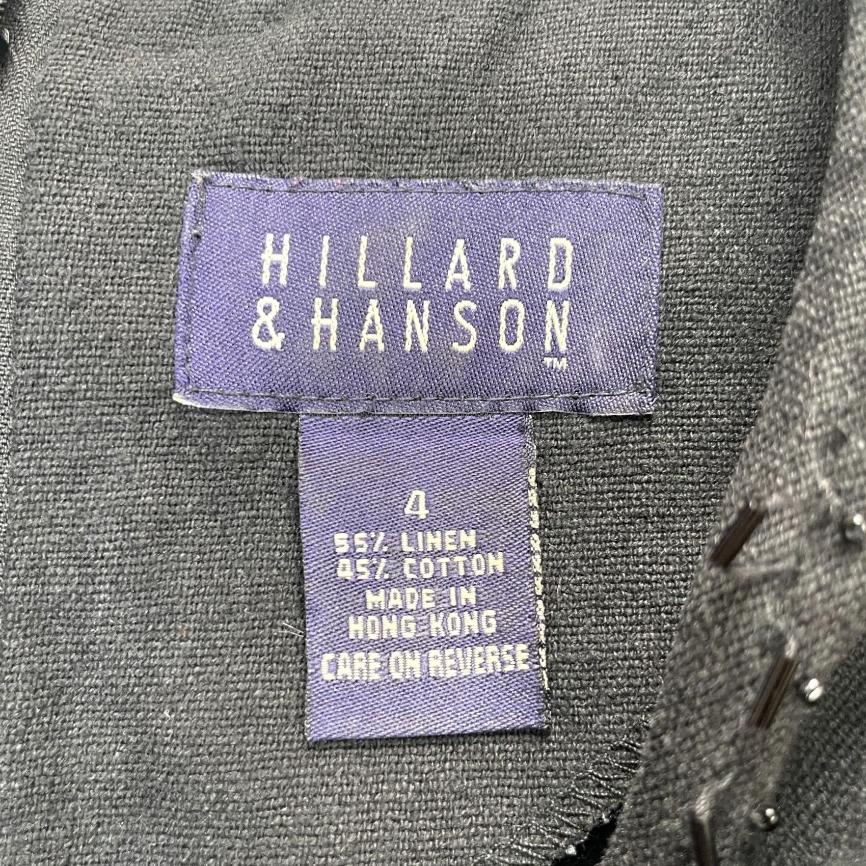 Vintage VINTAGE Hillard And Hanson Dress Womens Black 4 Linen Blend Sleeveless Beaded Size S / US 4 / IT 40 - 3 Thumbnail