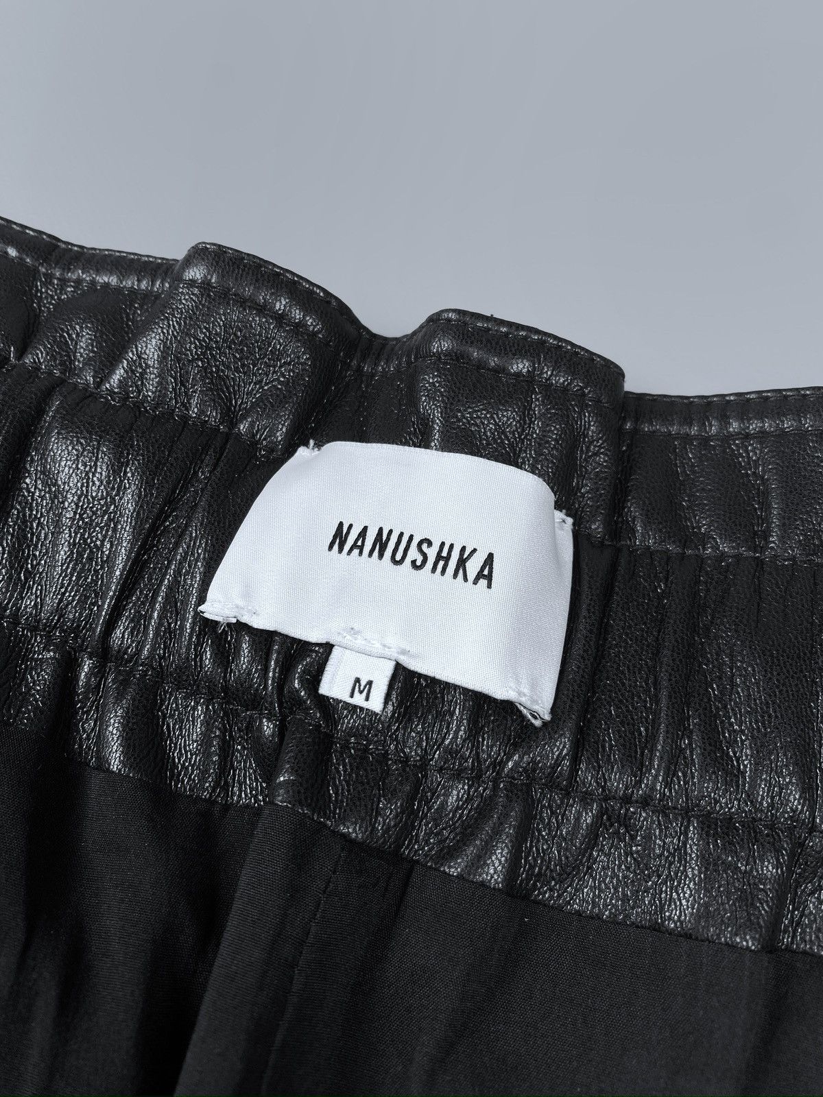 Nanushka Women's NANUSHKA Meda Belted Chai Vegan Leather Mini Skirt M Size 28" / US 6 / IT 42 - 12 Thumbnail