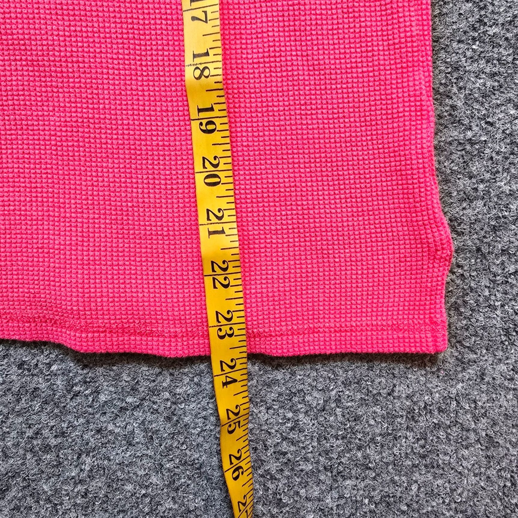 Quacker Factory Quacker Factory Top Womens L Pink Red Thermal Knit Rhinestones Casual Blouse Size L / US 10 / IT 46 - 7 Thumbnail