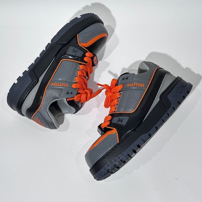 Louis Vuitton Louis Vuitton Trainer Maxi Lowtop Sneakers in Gray -2508 Size US 9.5 / EU 42-43 - 4 Thumbnail