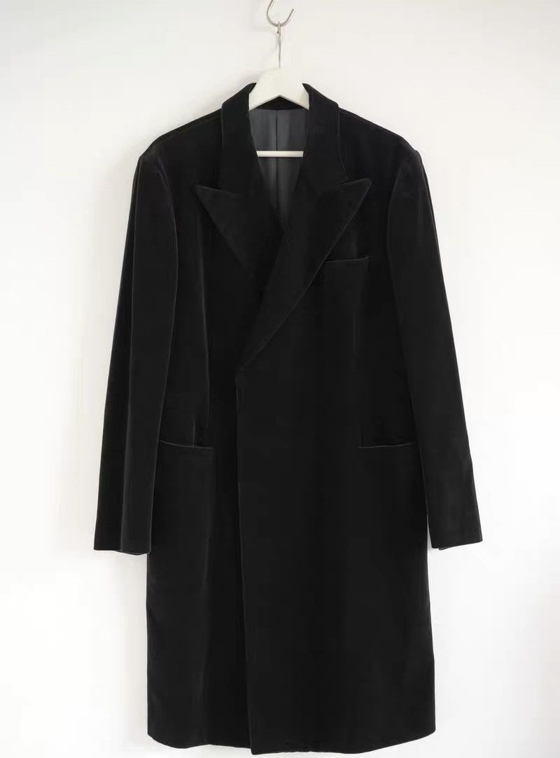 Yohji Yamamoto Jean Paul Gaultier Velvet Asymmetric Closure Coat Size US M / EU 48-50 / 2 - 2 Thumbnail