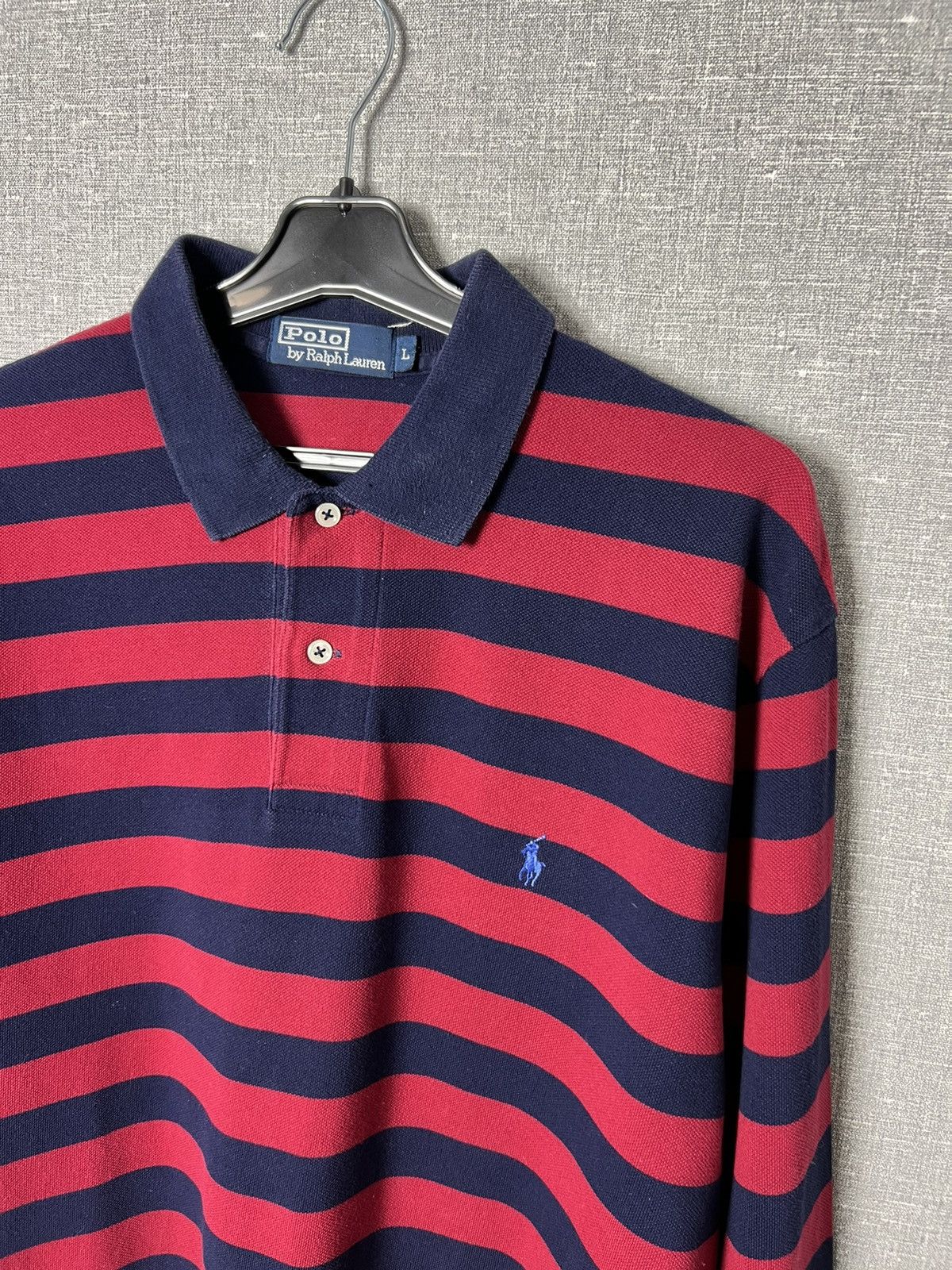 Polo Ralph Lauren × Vintage Vintage Polo Ralph Lauren Striped Rugby Polo Long Sleeve Size US L / EU 52-54 / 3 - 5 Thumbnail